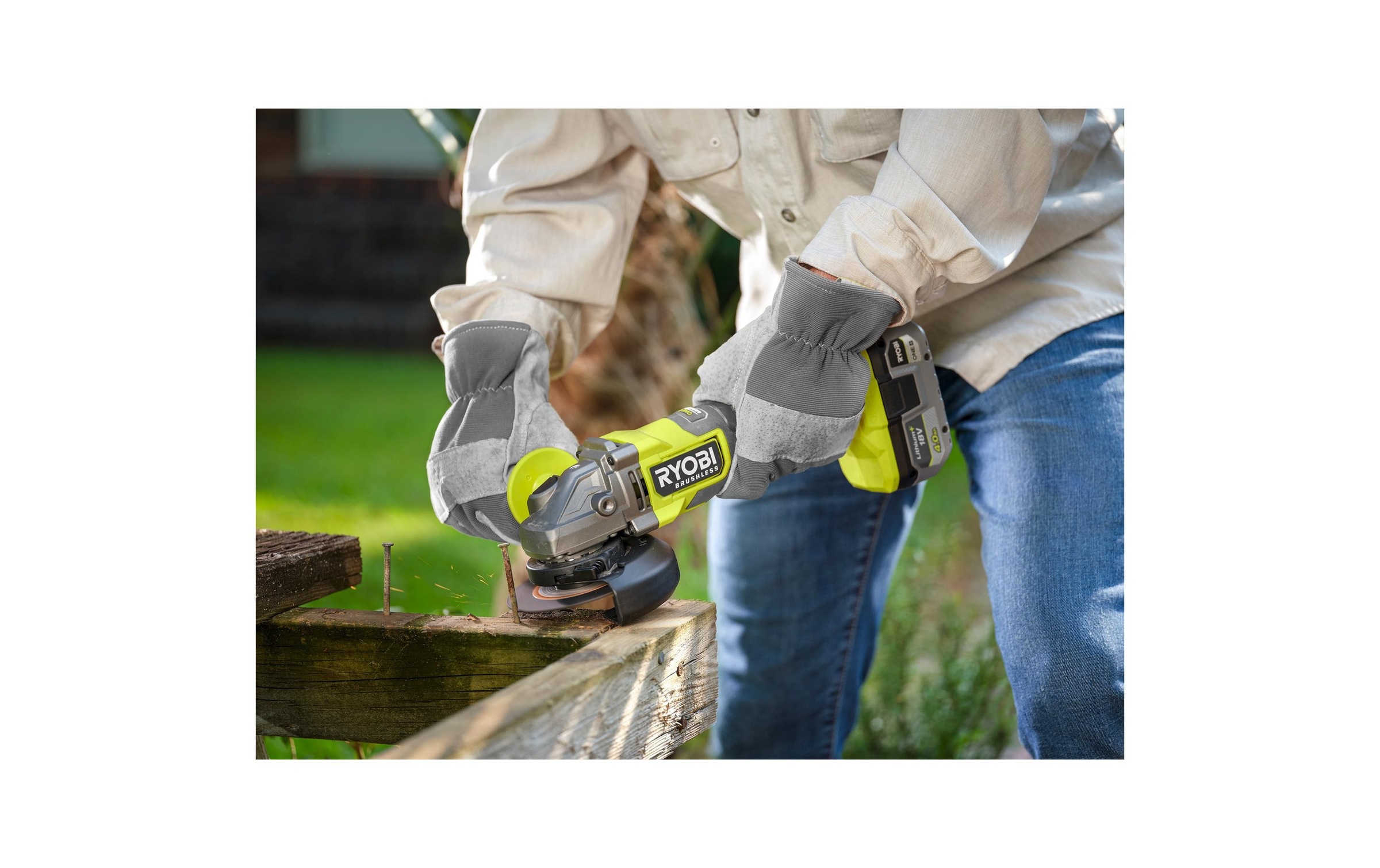 Akku-Winkelschleifer »RYOBI RAG18BL-0«