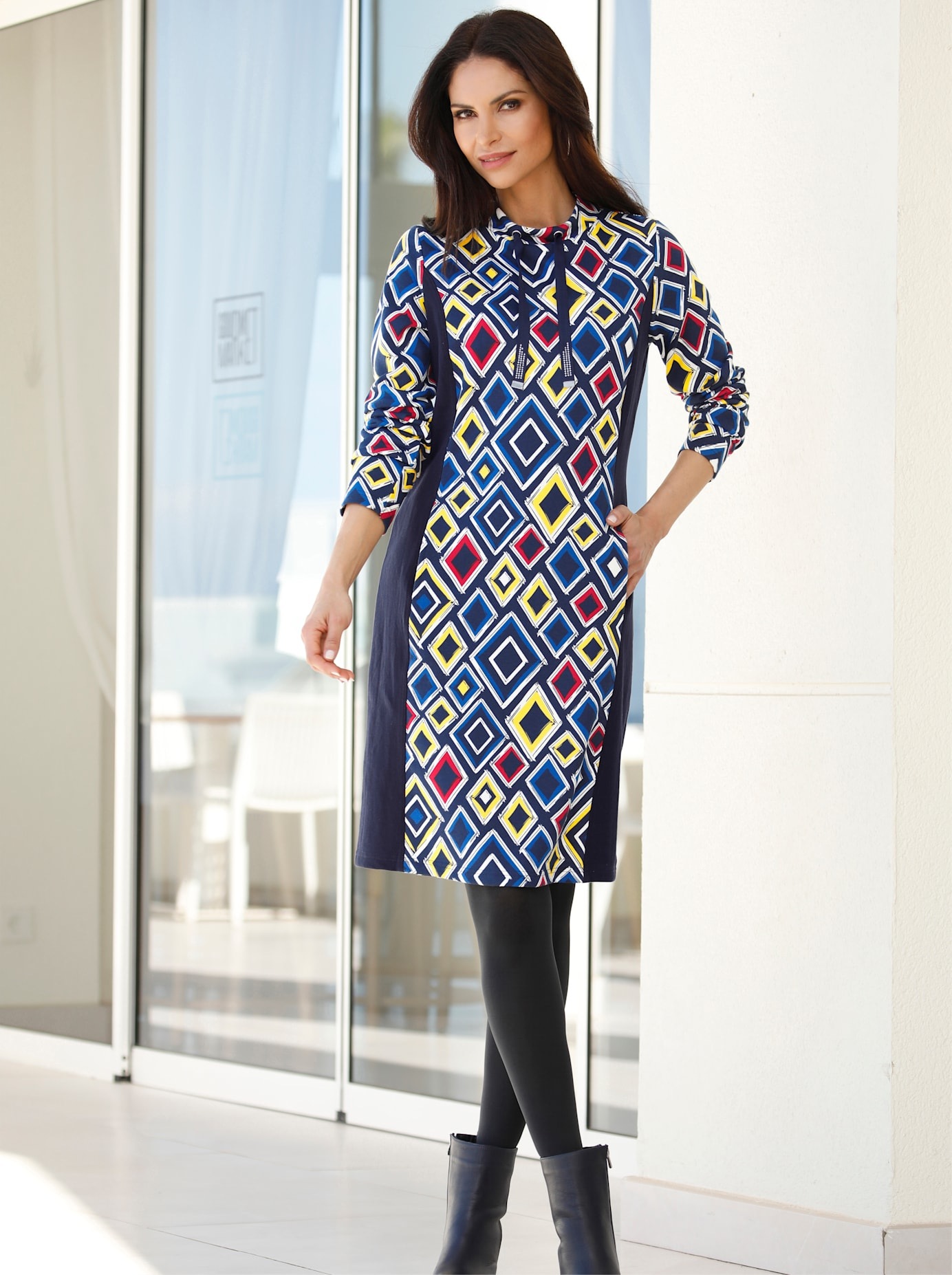 Inspirationen Sweatkleid »Jersey-Kleid« Nahttasche