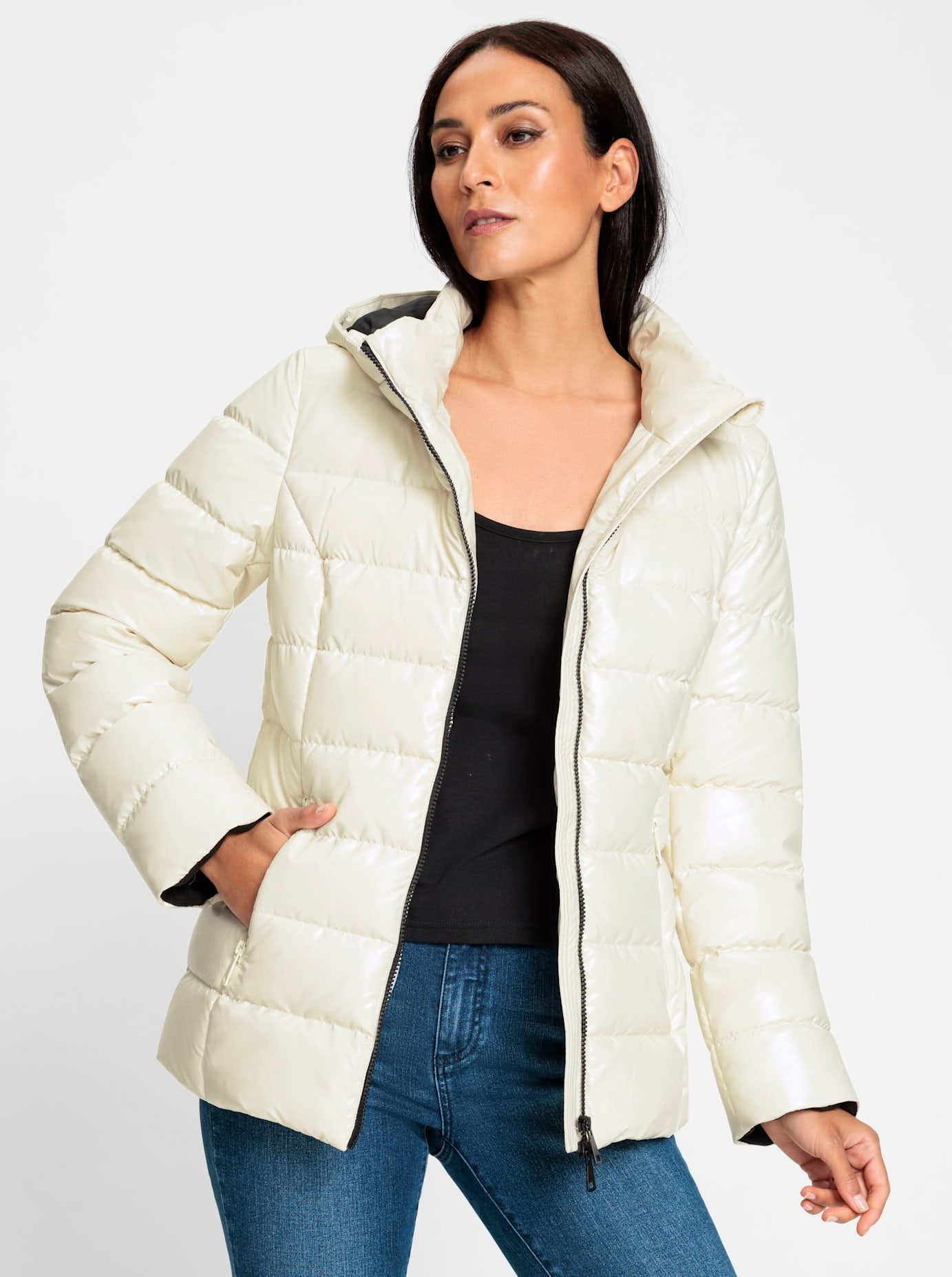 heine Steppjacke, mit Kapuze