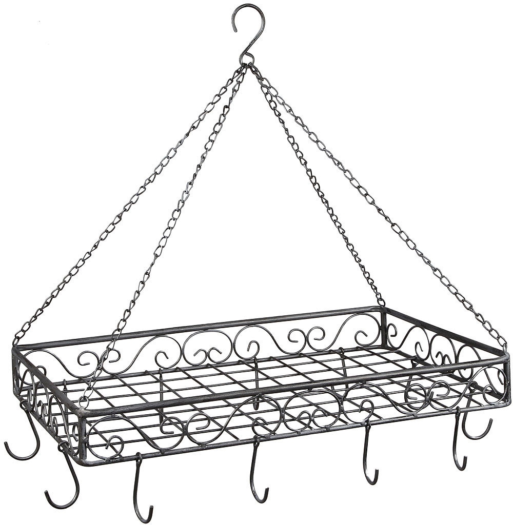 Hängekorb »Topfhänger aus Eisen in Grau - 60 cm«, (1 St.)