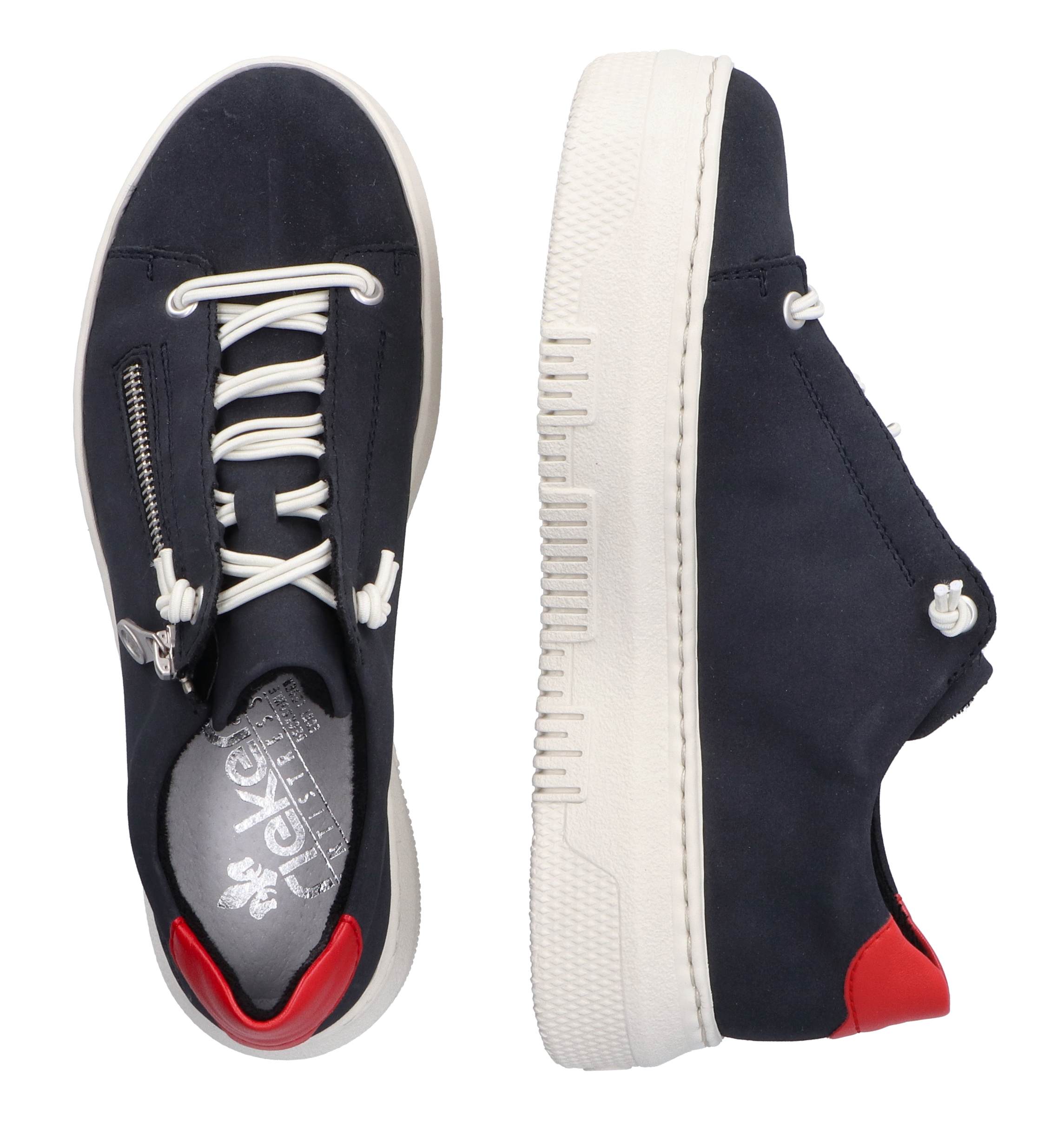 Rieker Plateausneaker, Sneaker, Slip-On Sneaker, Slipper mit weicher Leder-Innensohle