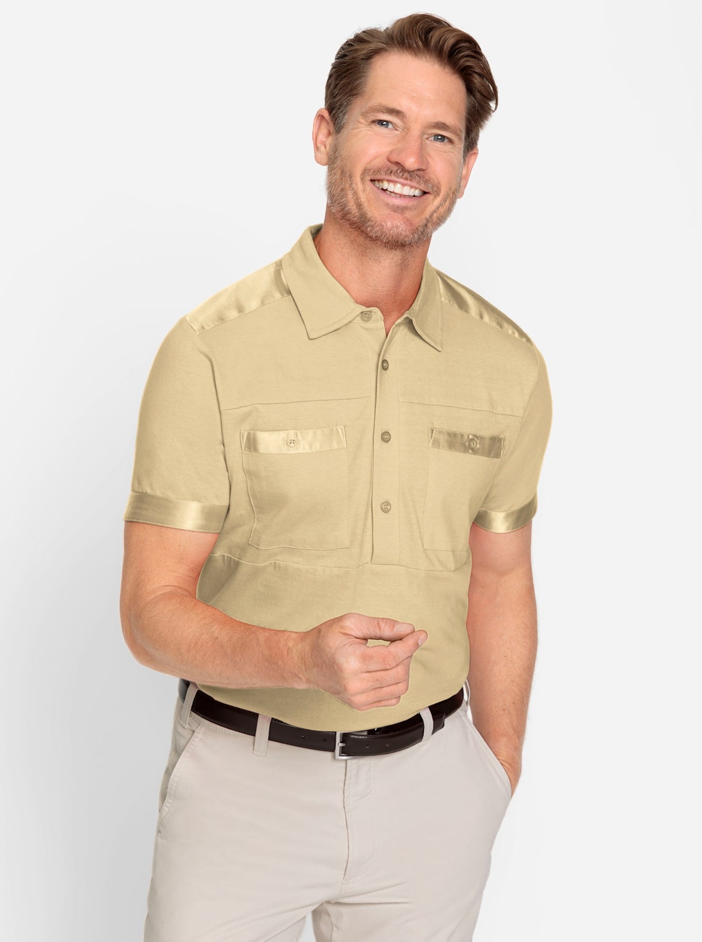 Marco Donati Kurzarmshirt »Kurzarm-Poloshirt«, (1 tlg.)