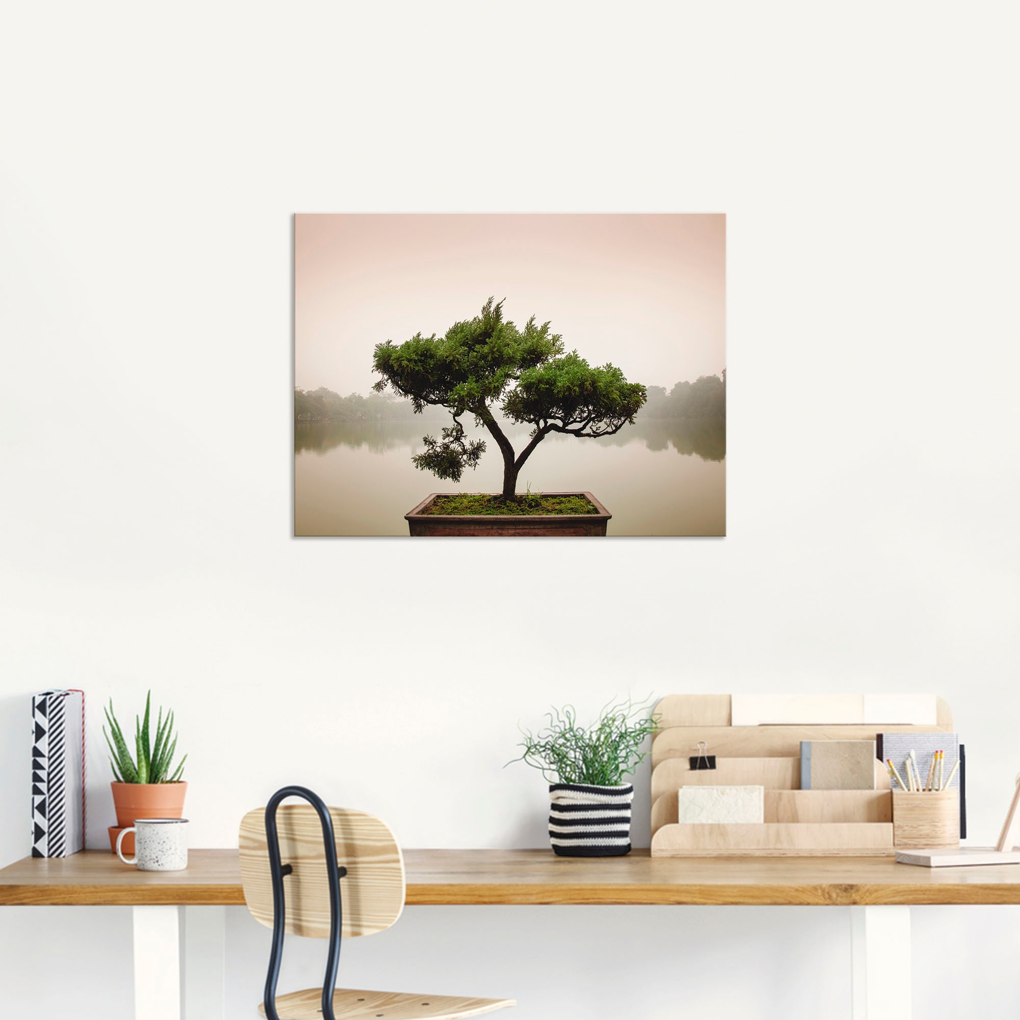 Grössen Bonsaibaum«, »Chinesischer Wandaufkleber Jelmoli-Versand (1 Leinwandbild, online | oder kaufen Bäume, Poster Artland St.), Alubild, Wandbild versch. als in