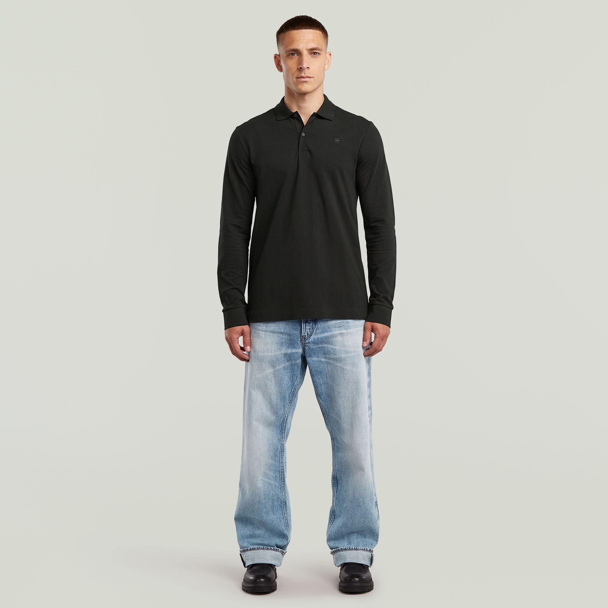 G-STAR Poloshirt »Dunda Slim Polo«, langärmlig, mit Logo