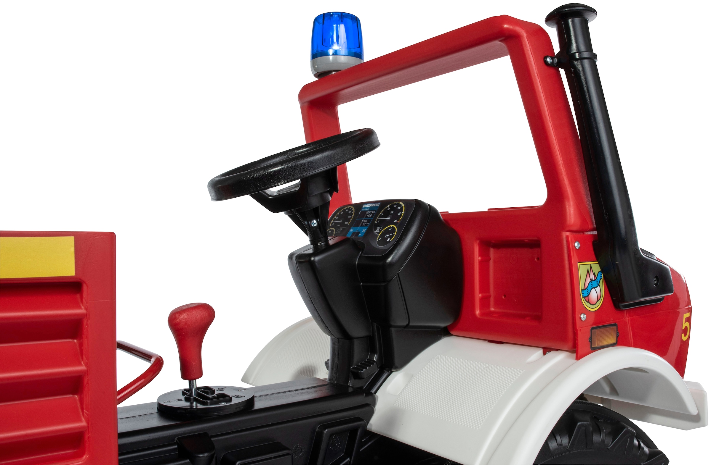 rolly toys® Tretfahrzeug »rollyUnimog Fire«, inkl. rollyFlashlight