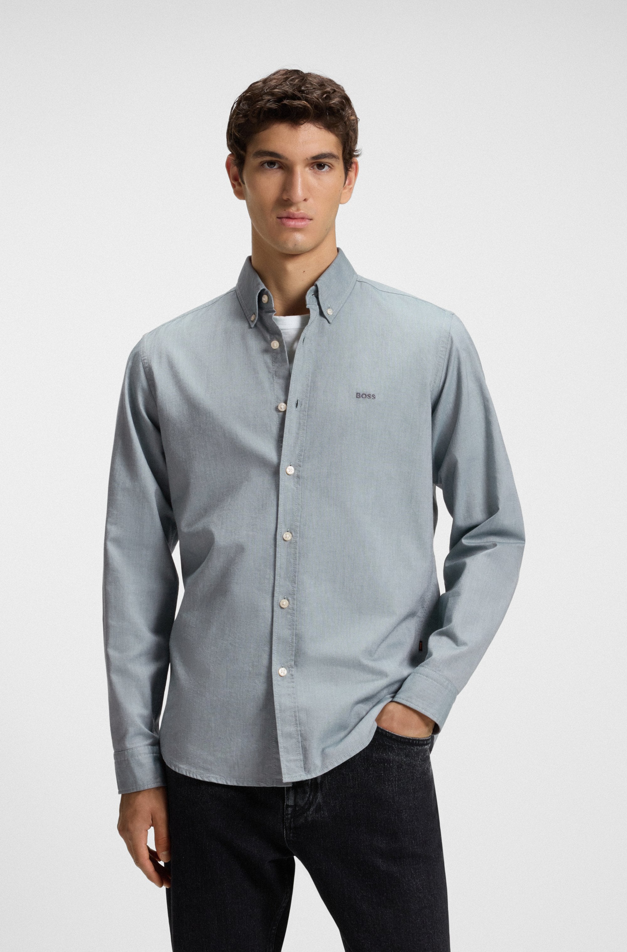 BOSS ORANGE Businesshemd »Rickert« mit Button-down-Kragen