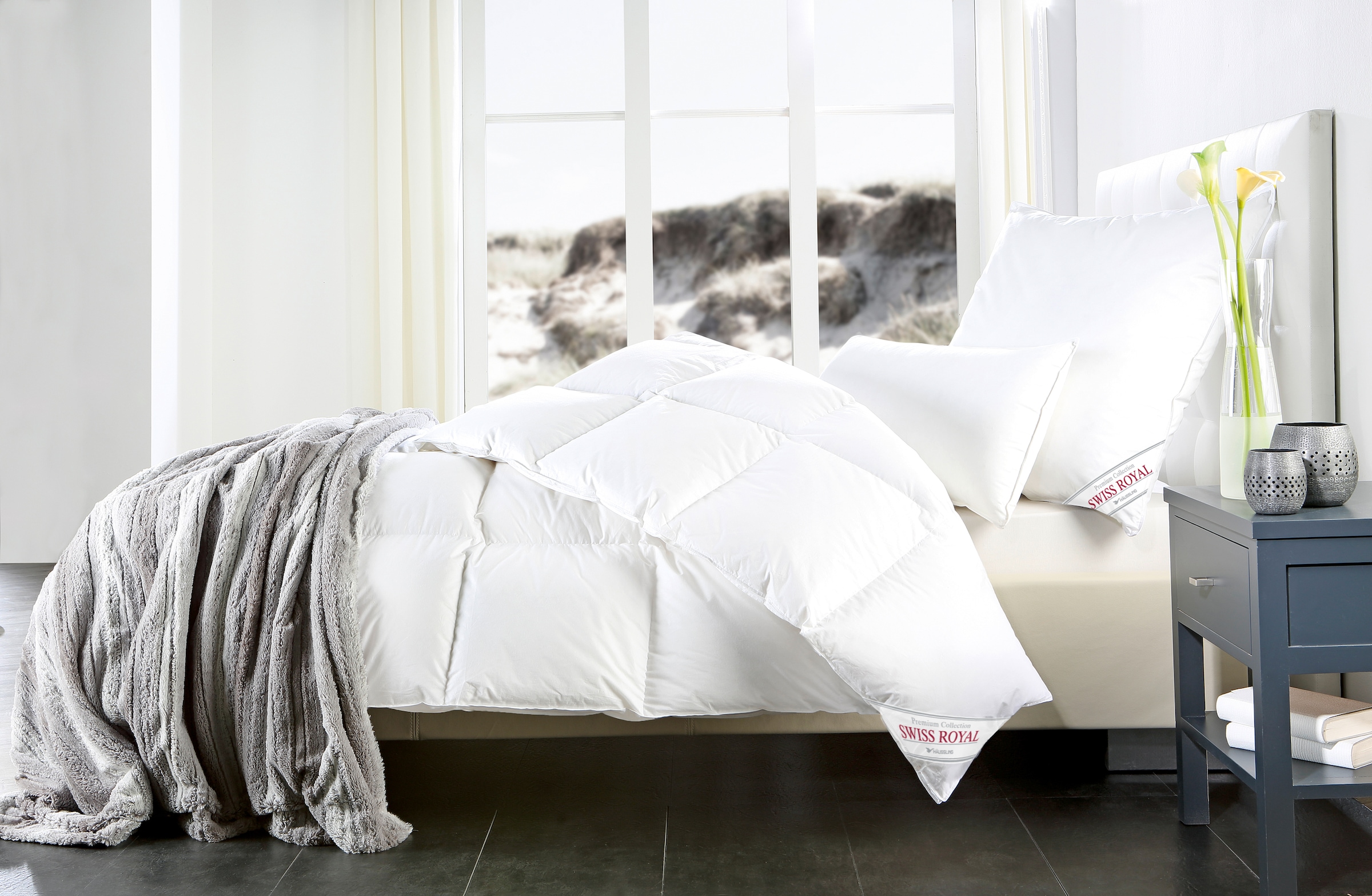 Haeussling Daunenbettdecke »Swiss Royal, Bettdecken für Sommer und Winter, Ganzjahresdecke, Decke« extrawarm Füllung 90Daunen10Federn 1 Stk. tlg. Bettdecke 135x200 cm, 155x220 cm & weitere Grössen, Made in Germany