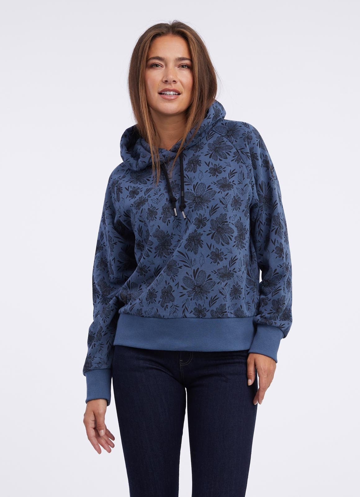 Ragwear Hoodie »nachhaltiges Sweatshirt TONNA SPRING von Ragwear«, (mit Allover Blumendruck und Kapuze mit Kordelzug), aus einer komfortablen und weichen Baumwollmischung