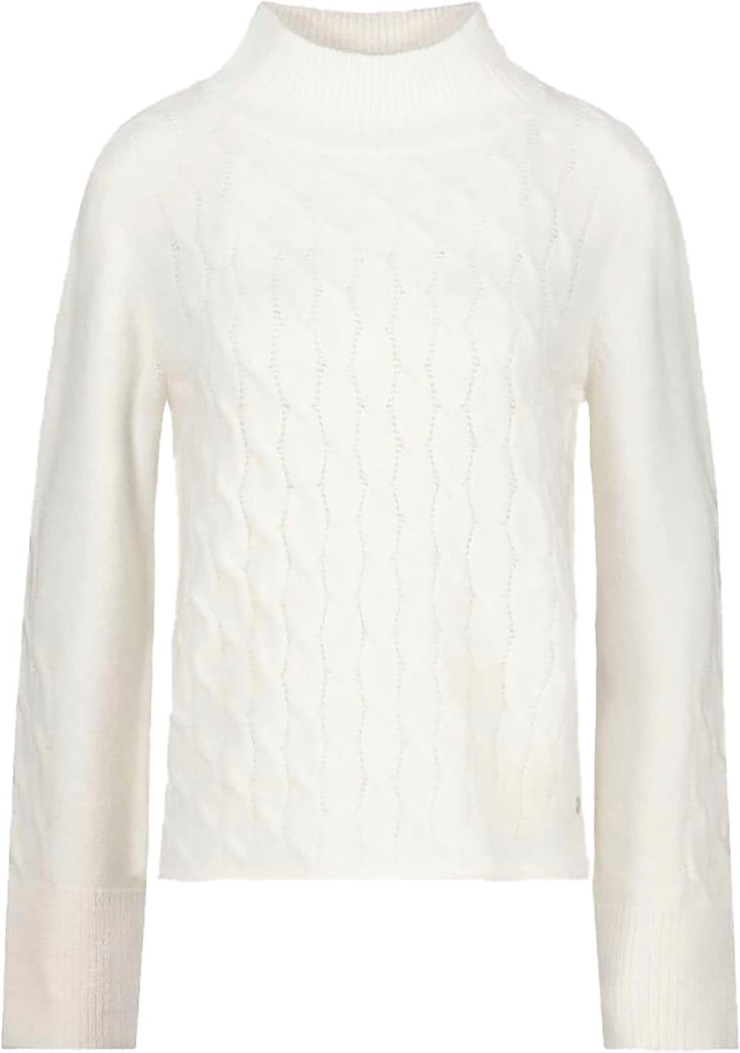Monari Stehkragenpullover, mit Zopfmuster