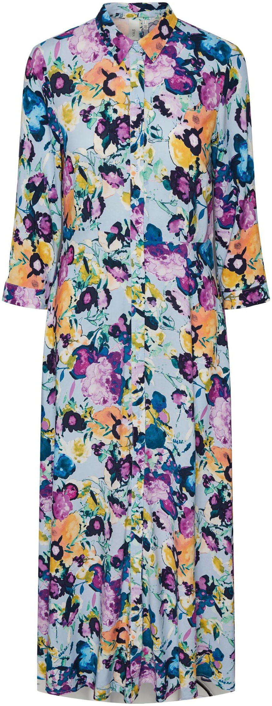 Y.A.S Hemdblusenkleid »YASSAVANNA LONG shoppen DRESS«, Jelmoli-Versand online mit bei Ärmel SHIRT Schweiz 3/4