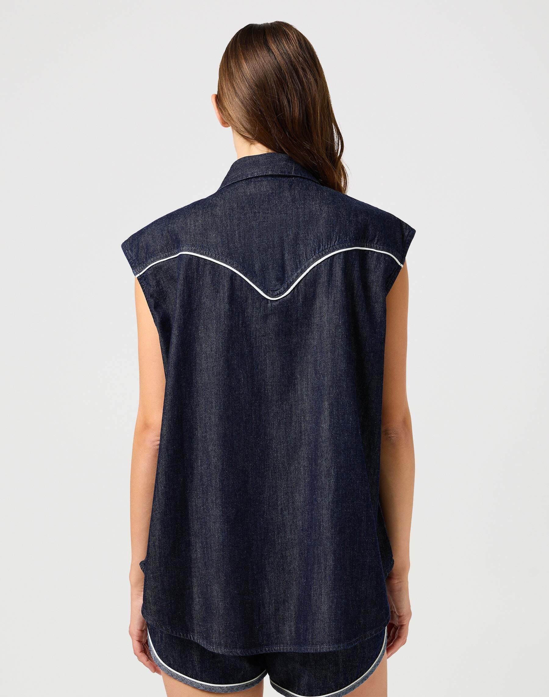 Wrangler Jeansbluse »Wrangler Jeanshemd Sleeveless Shirt«