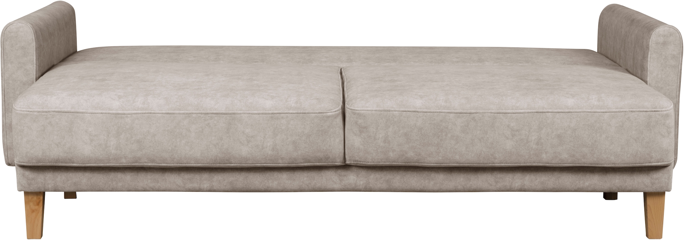 Home affaire 3-Sitzer »TRIPLO optionale Schlafsofa mit Bettkasten, Masse B/T/H: 215/100/89 cm«, Wahlweise Bettfunktion - Liegefläche 145x191 cm, Rücken-, Zierkissen