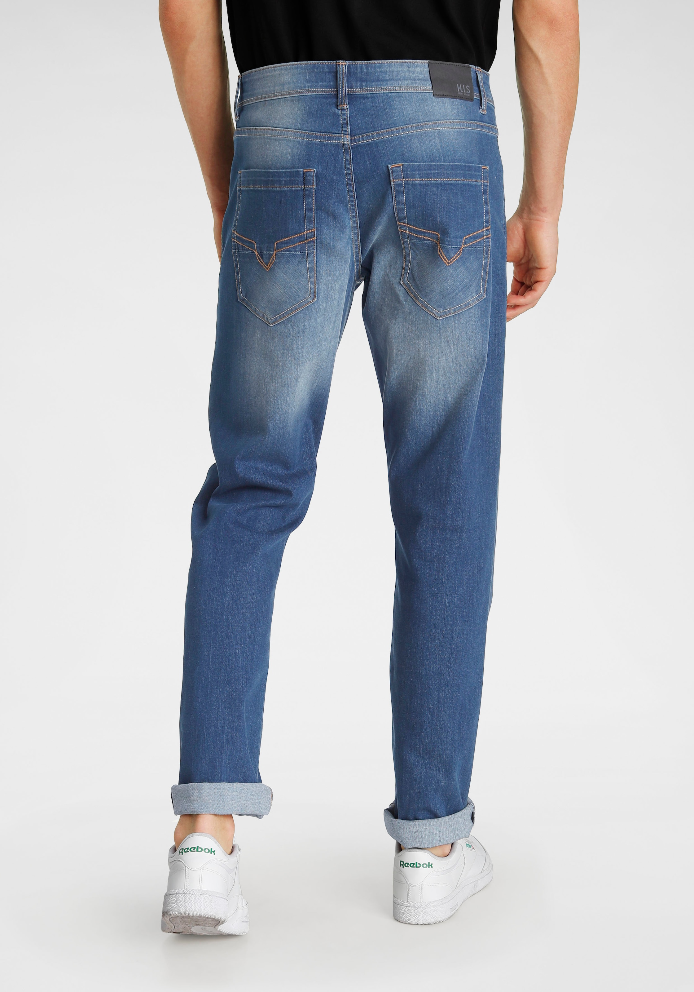H.I.S Comfort-fit-Jeans »ANTIN«, bequeme Passform, gerades Bein, mit Used-Waschung