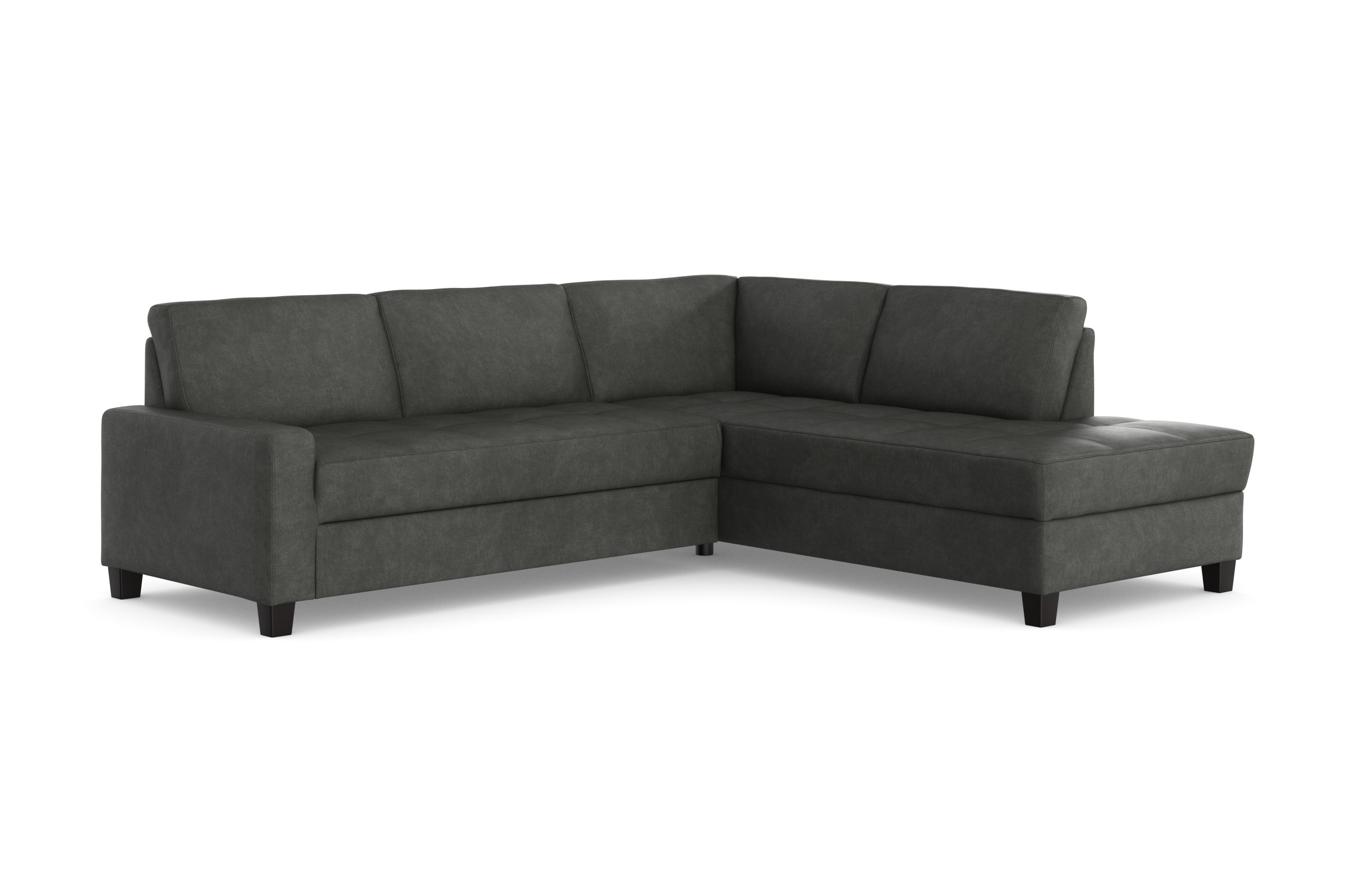 DOMO collection Ecksofa »Florentina zeitlos und elegant, Sitznähte als Designelement, L-Form«, wahlweise mit Bettfunktion, mit Kontrastnaht, Komfortsitzhöhe 47cm