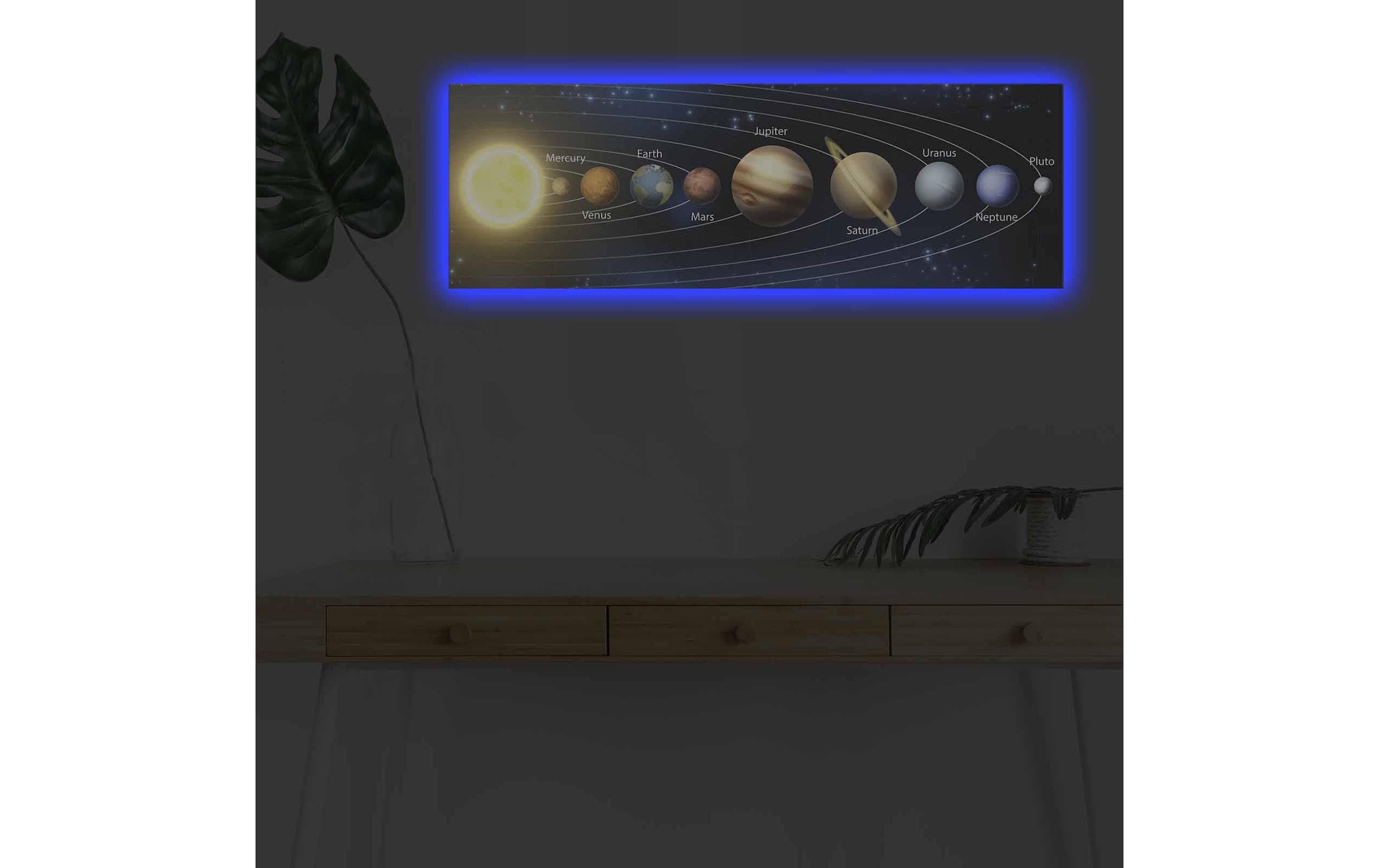 Wandbild »Wallxpert Planeten 30 x 90 cm«, Bilder von Planeten