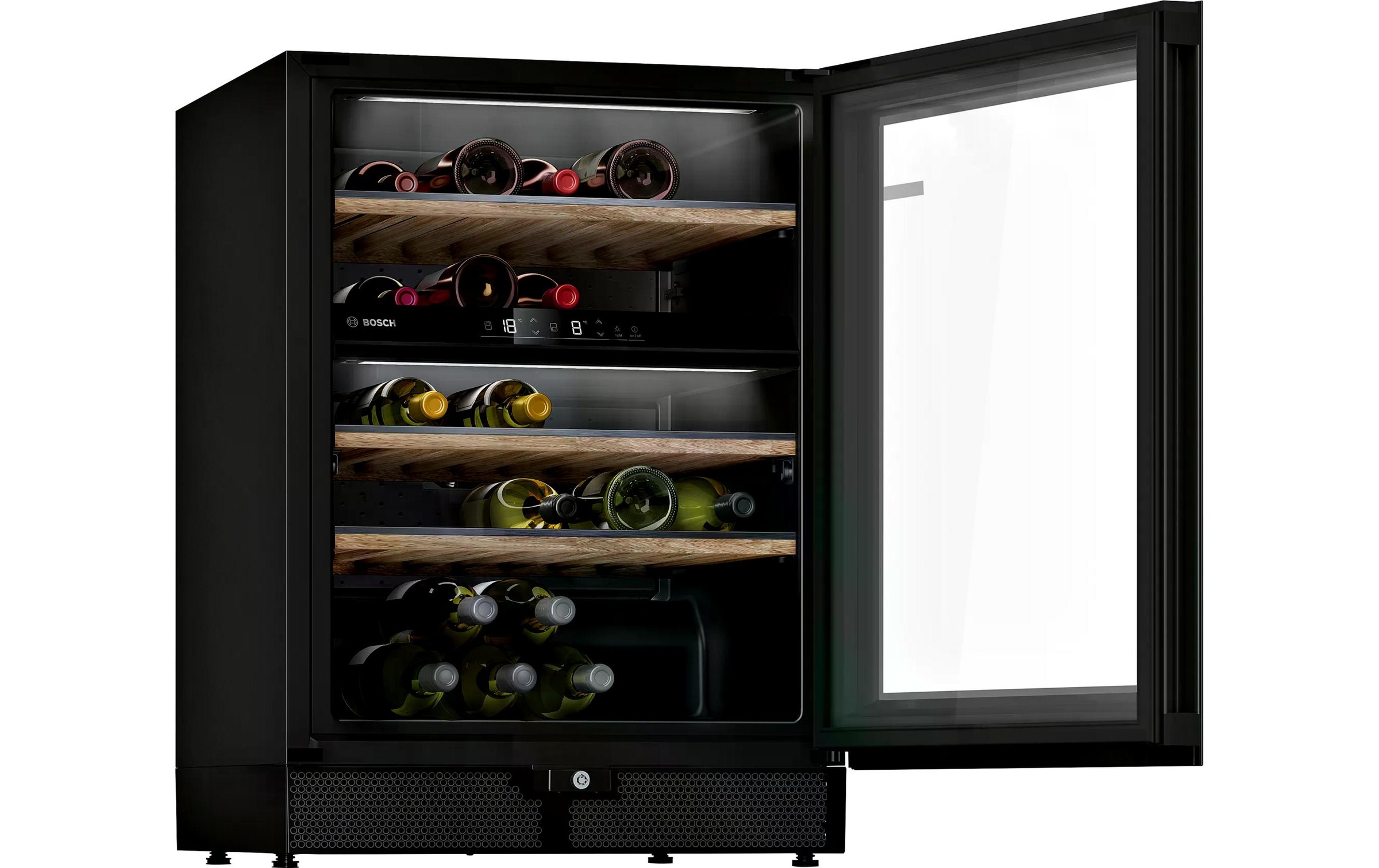 BOSCH Weinkühlschrank »KWK16ABGB Rechts/Wechselbar«, für 44 St. Standardflaschen á 075l, Holzart: Eiche (China)