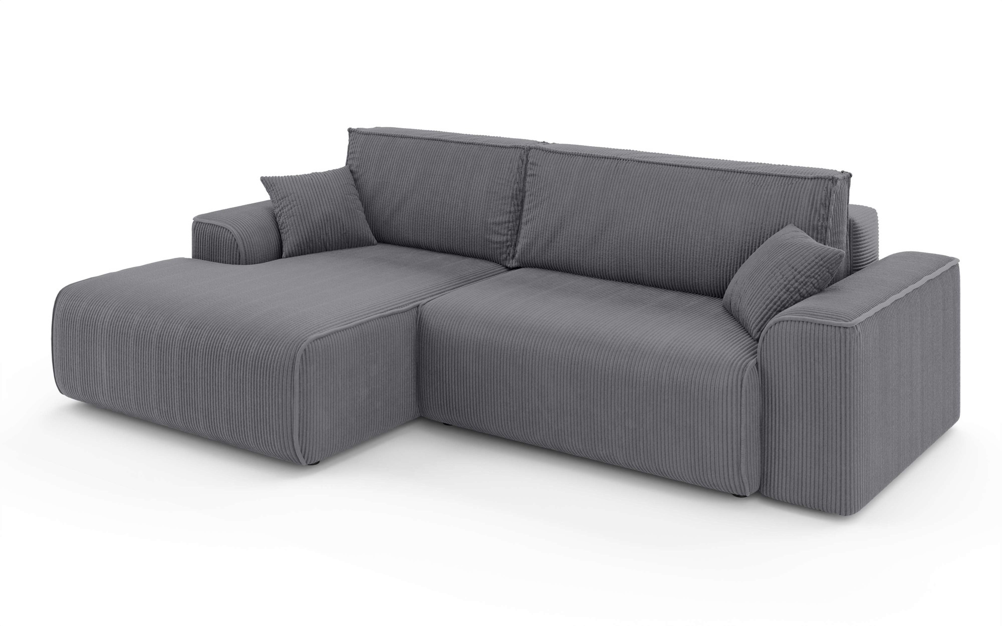 Home affaire Ecksofa »Santenay mit Bettfunktion und Bettkasten, Masse: B/T/H 266/164/90 cm«, L-Form mit Wellenfederung, Schlaffläche: 140x213 cm, auch in Cord