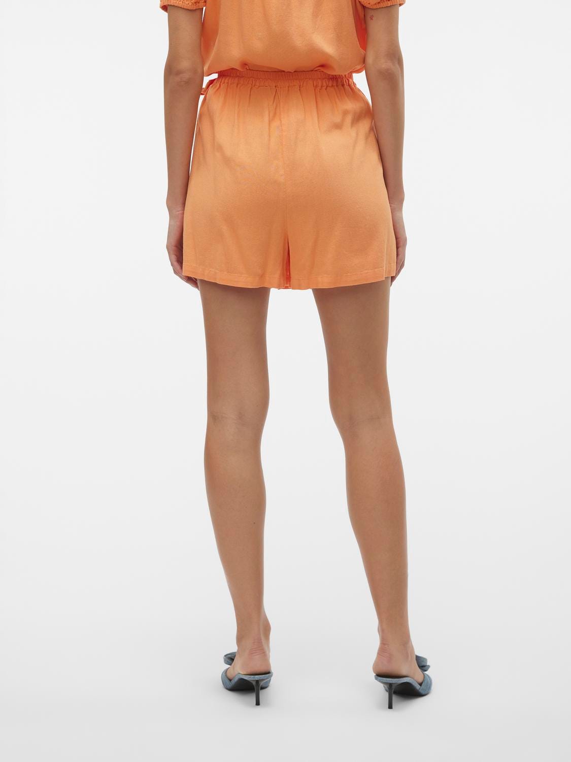 Vero Moda Shorts »VMMYMILO HW SKORT WVN GA«, mit Leinen