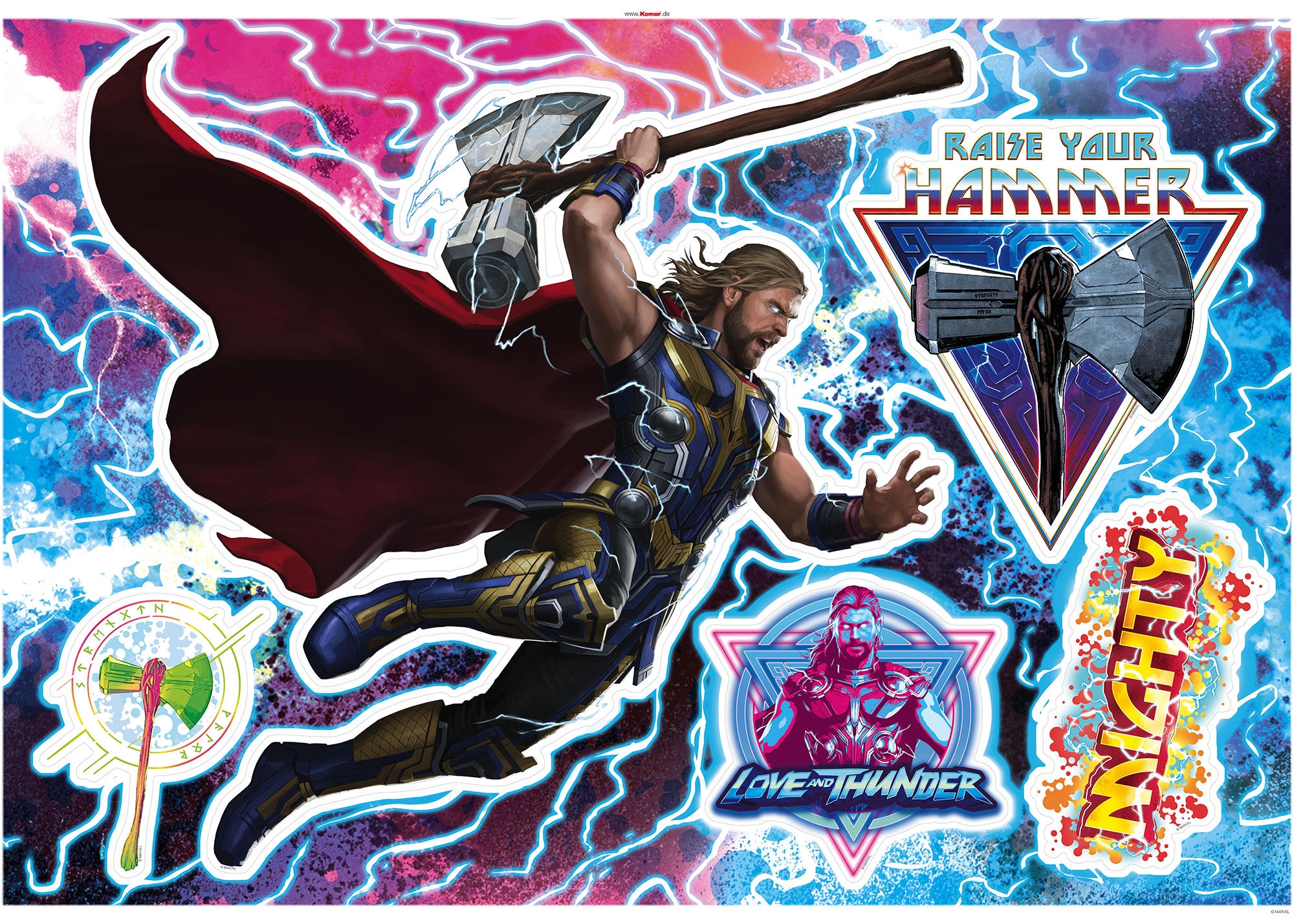 ❤ Komar Wandtattoo »Thor4 - Mighty Thor«, 100x70 cm (Breite x Höhe), selbstklebendes  Wandtattoo bestellen im Jelmoli-Online Shop