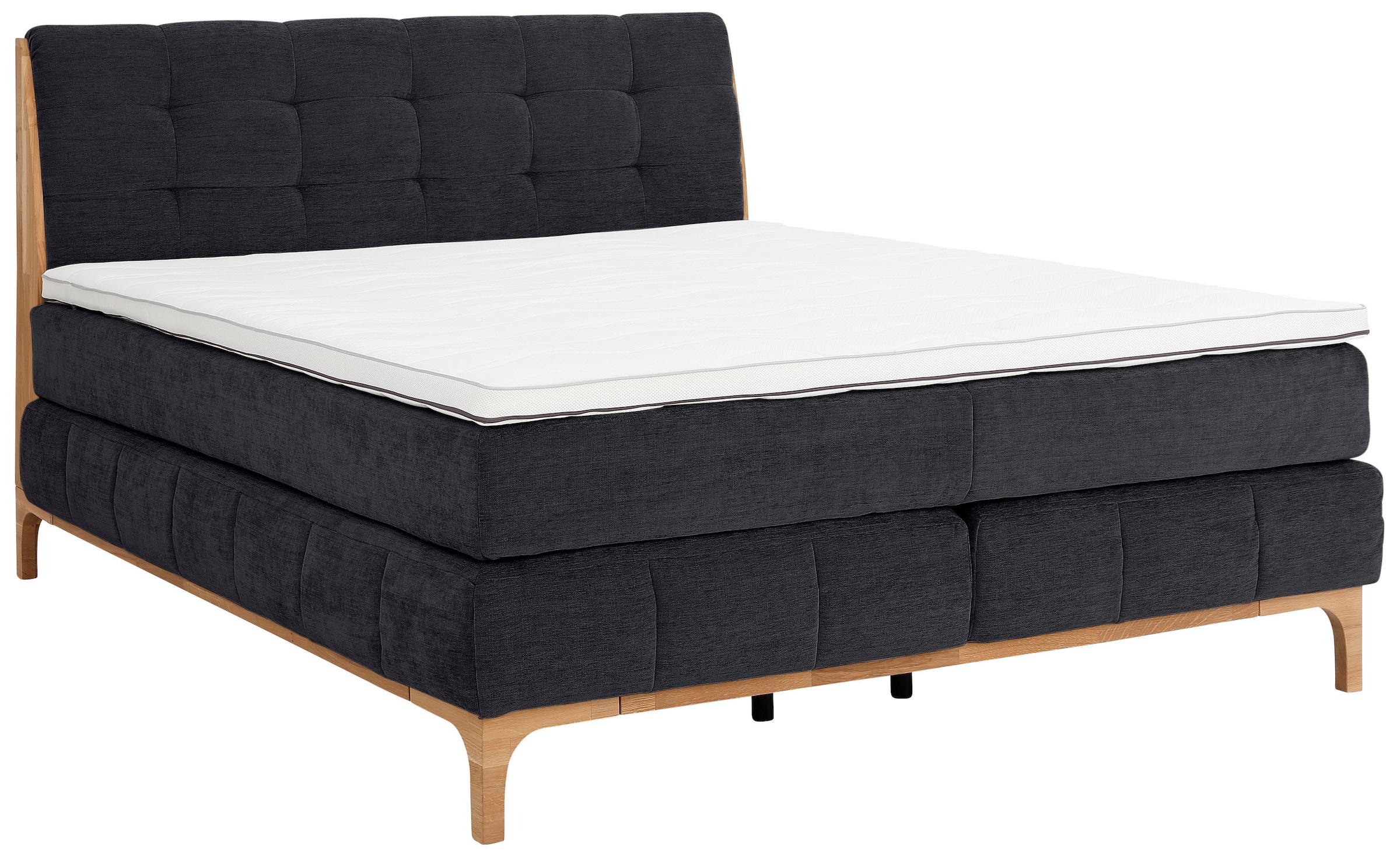 GOODproduct Boxspringbett »Jelle«, (5 St.), zertifizierte, recycelte Bezugsstoffe, verschiedene Ausführungen