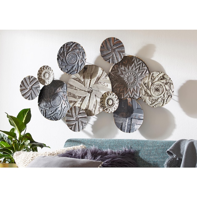Home affaire Wanddekoobjekt »Caritan«, Wanddeko, Wanddekoration, aus Metall,  Used-Optik, Wohnzimmer online kaufen | Jelmoli-Versand