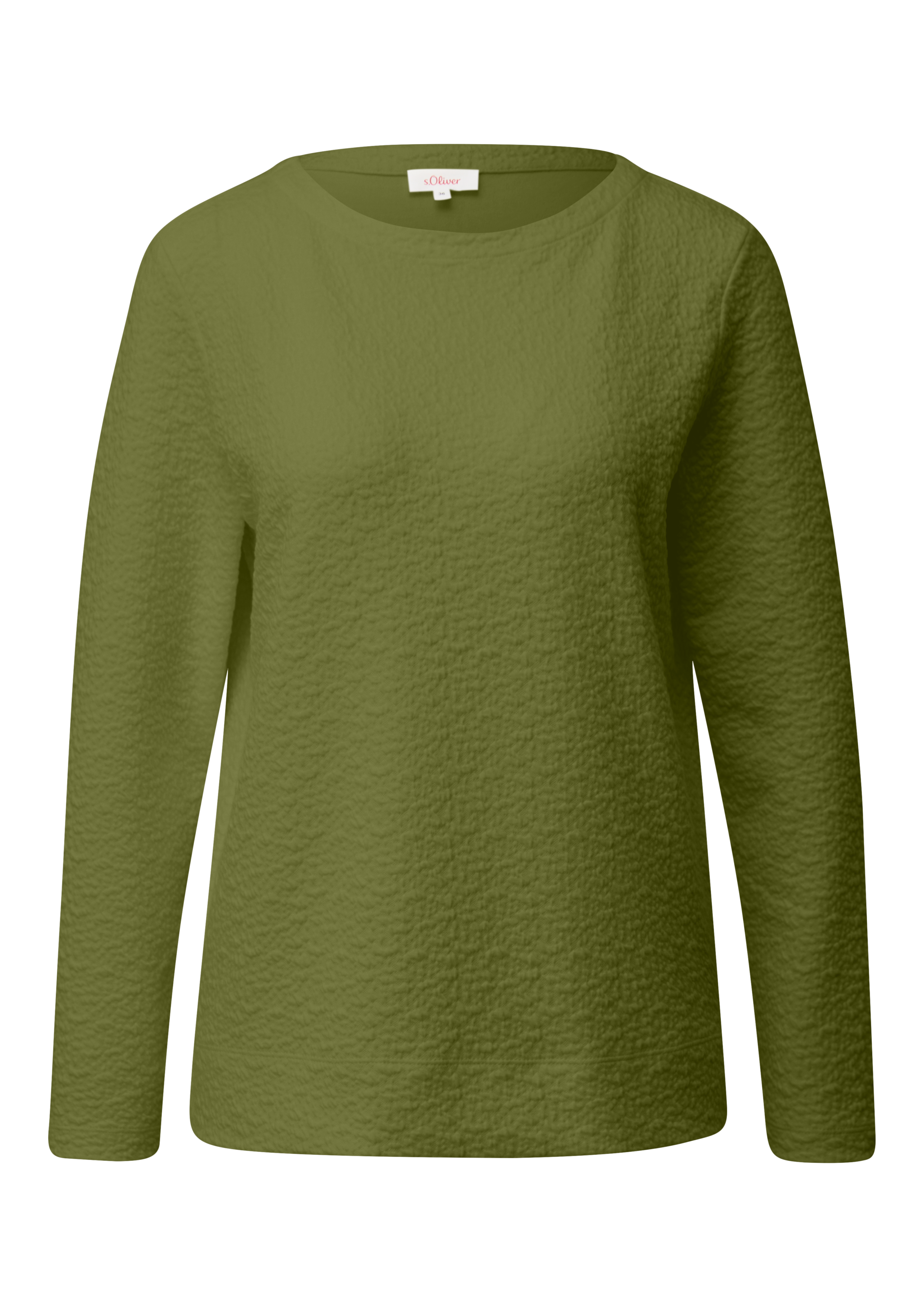 s.Oliver Longsweatshirt, mit Crinkle Optik