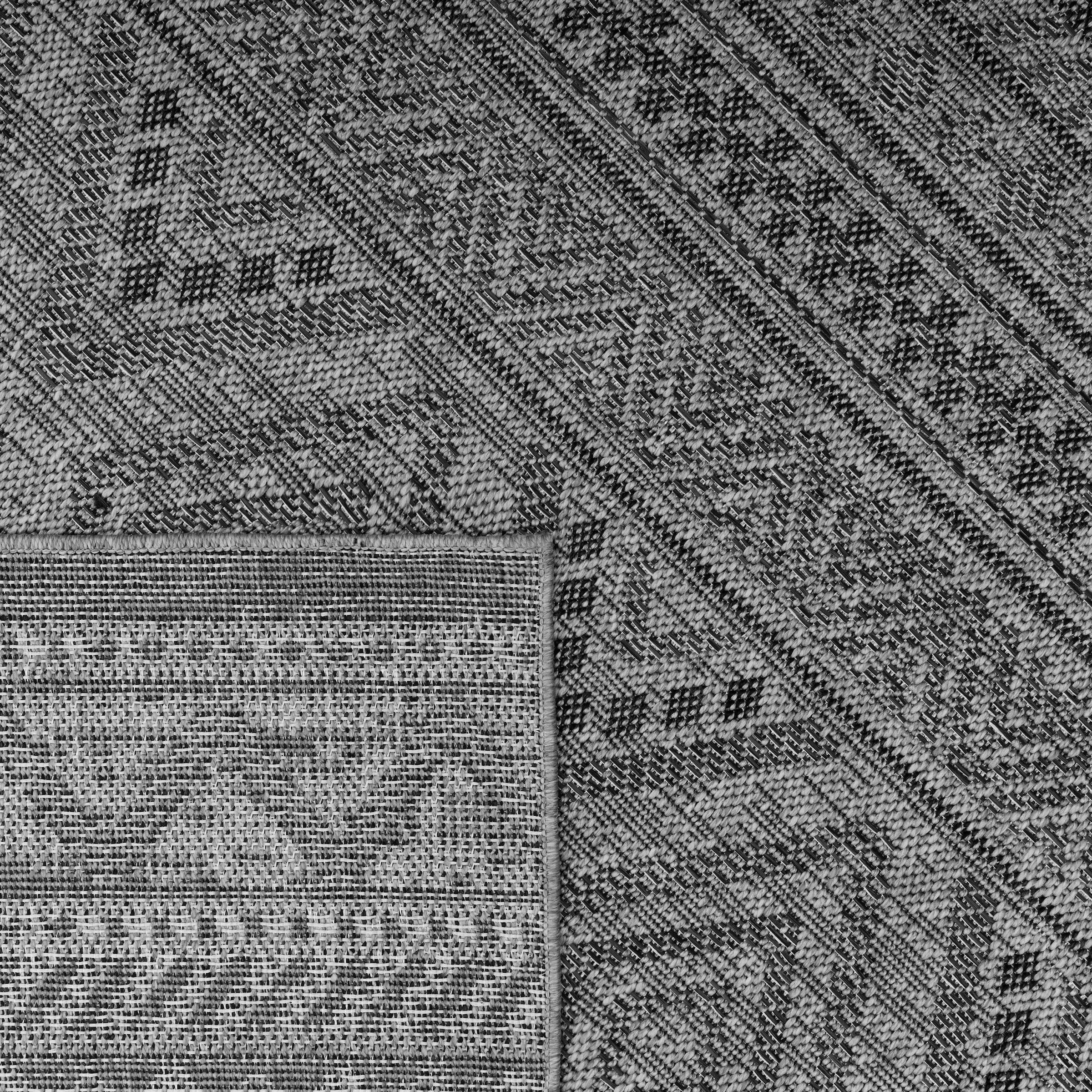 Paco Home Teppich »Vermont 184«, rechteckig, 4 mm Höhe, Flachgewebe, modernes Design mit Rauten, gesteift, Outdoor geeignet