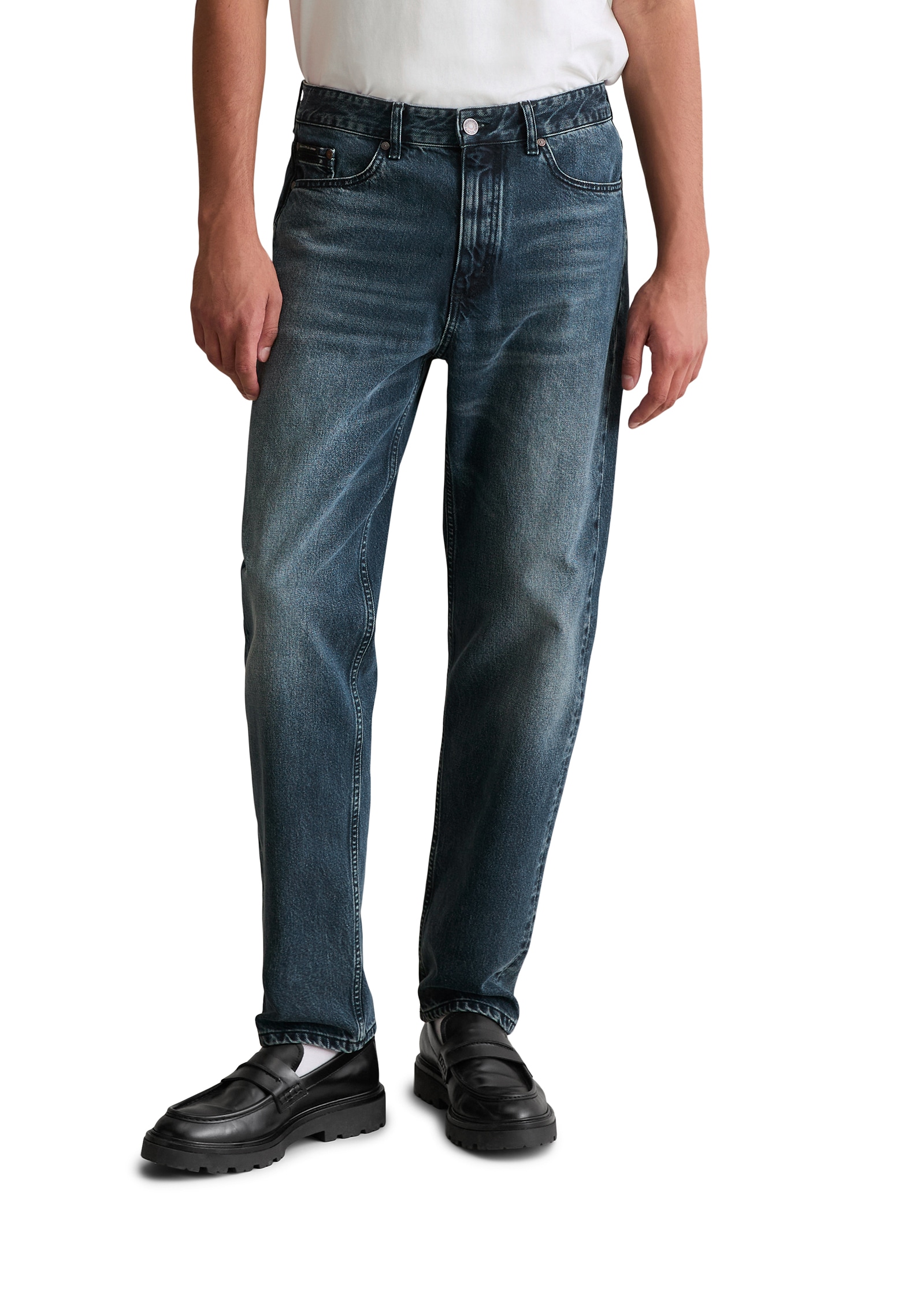 Marc O'Polo DENIM Tapered-fit-Jeans »Runne« tapered fit, reine Bio-Baumwolle