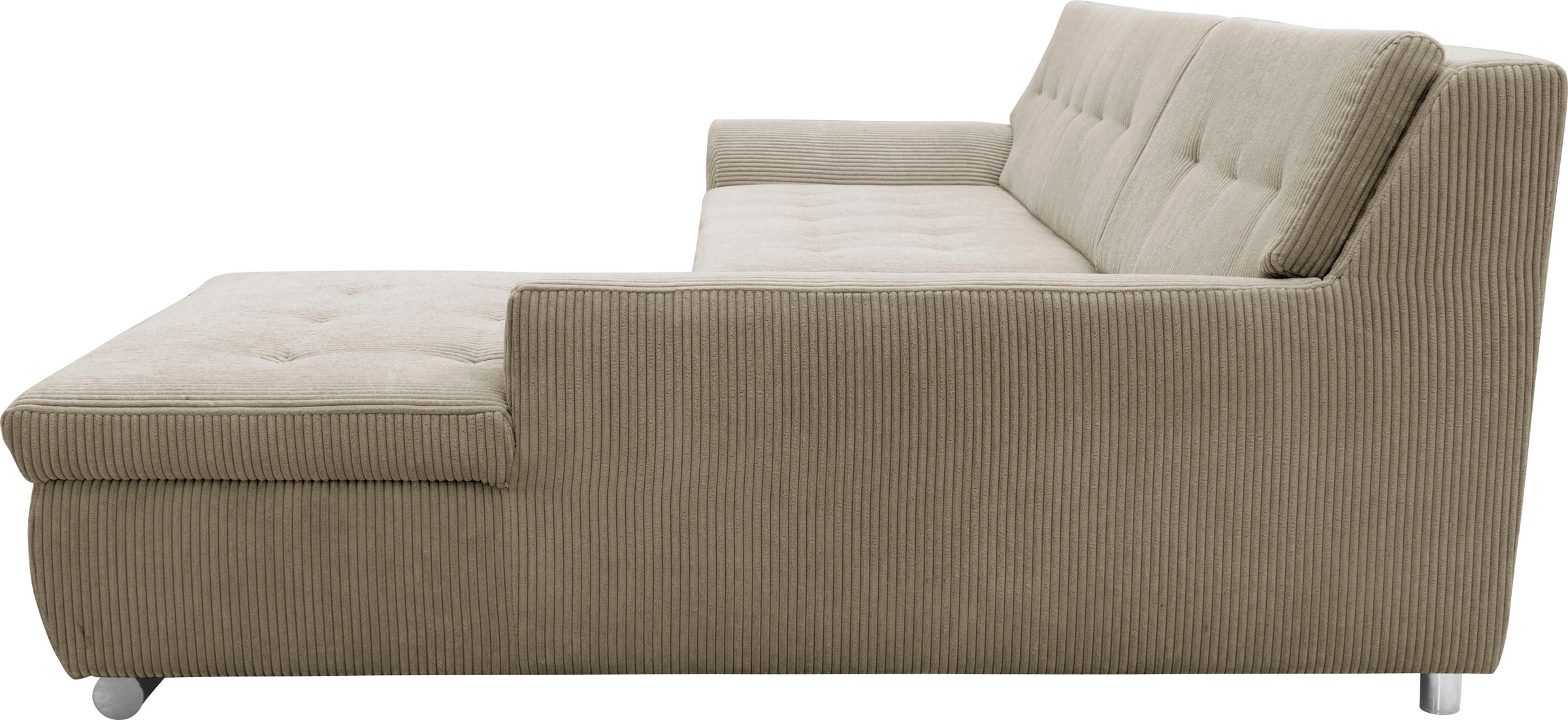 DOMO collection Ecksofa Treviso, wahlweise mit Bettfunktion, incl. Zierkissen