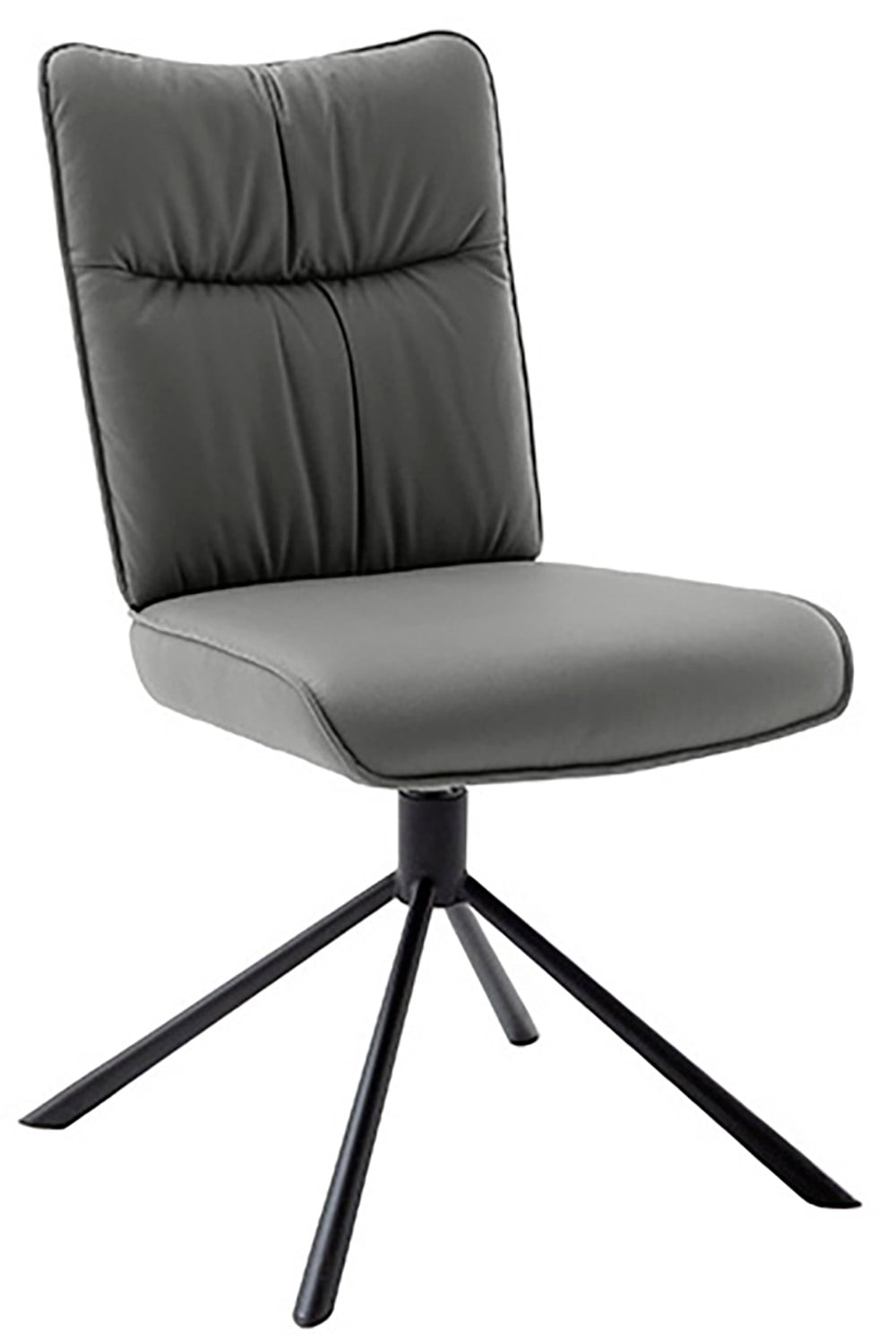 MCA furniture 4-Fussstuhl »MARIN Esszimmerstuhl (2er Set) - Stuhl«, (Set), 2 St., Microfaser, 360° drehbar, Metall schwarz, beweglichen Rücken, belastbar 120 kg