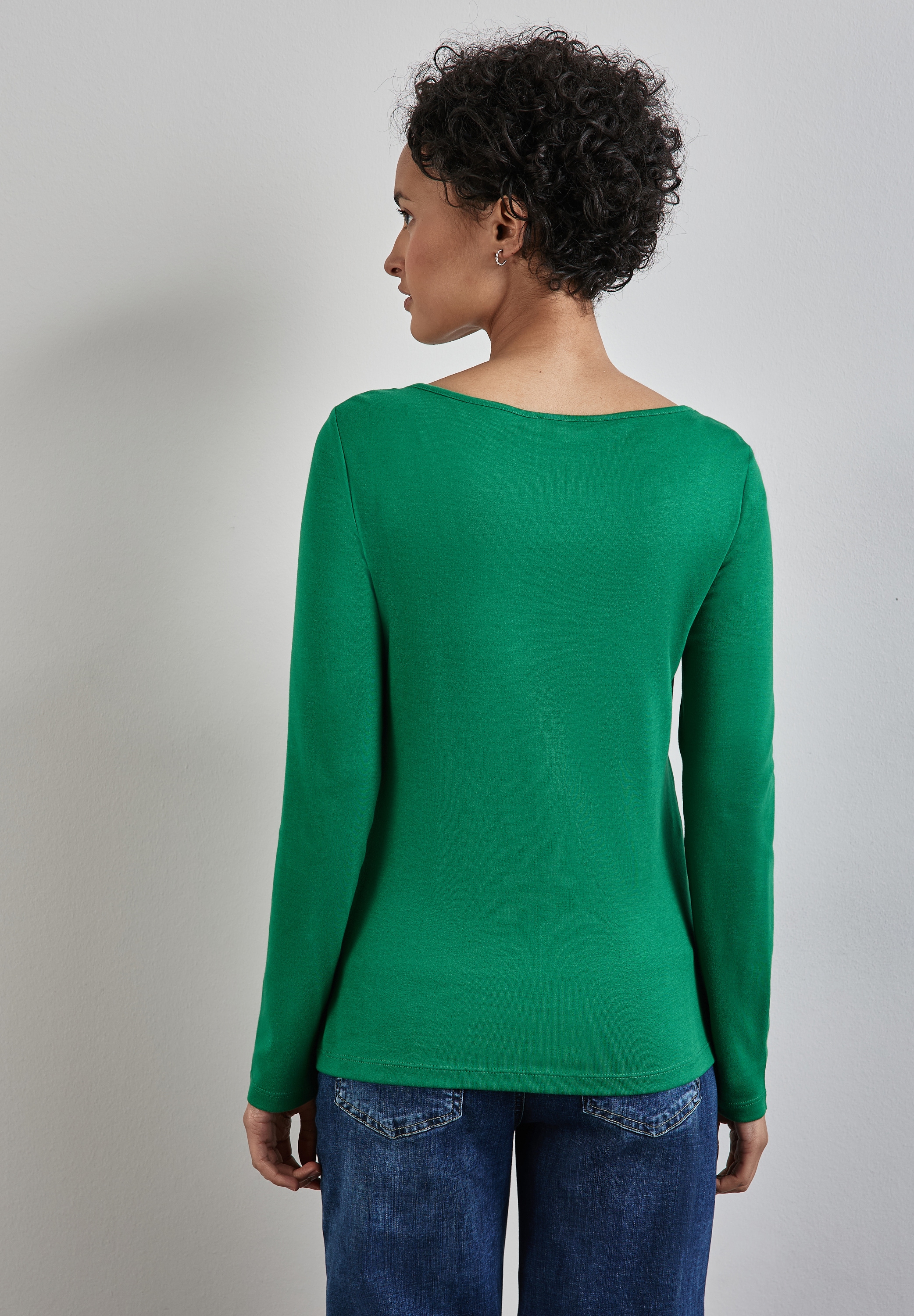 STREET ONE Langarmshirt »Style Lanea«, mit U-Boot Ausschnitt