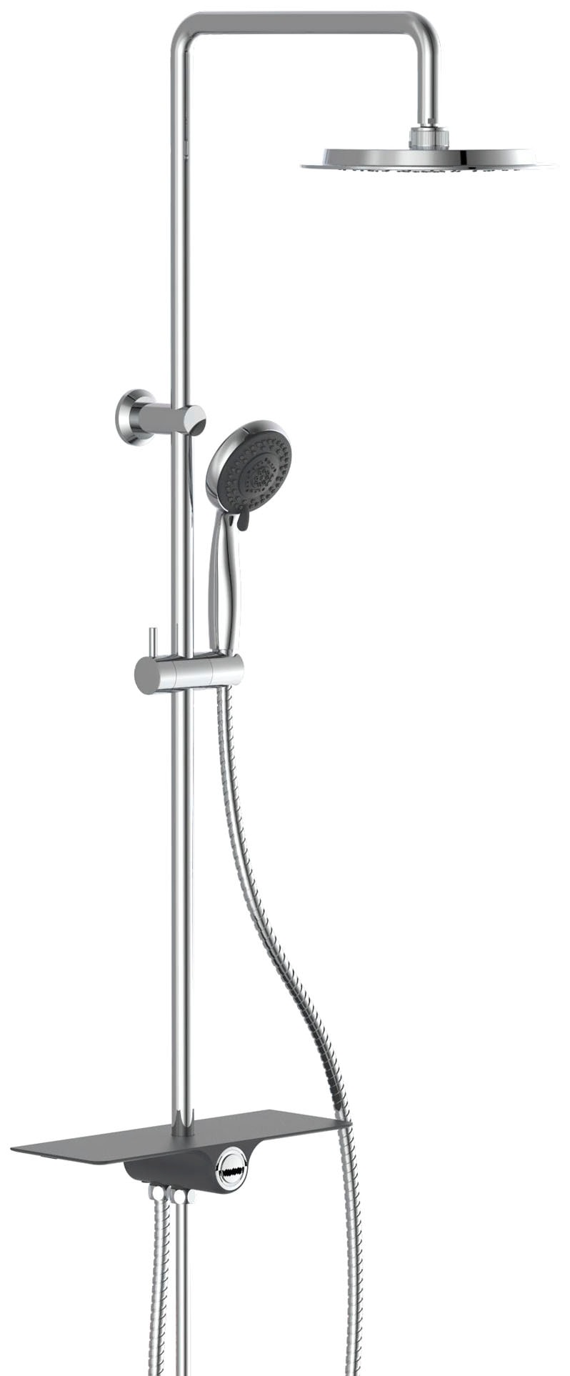 Schütte Brausegarnitur »Aquastar«, Regendusche ohne Armatur, Duschsystem mit Ablage, mit 5 Funktionen