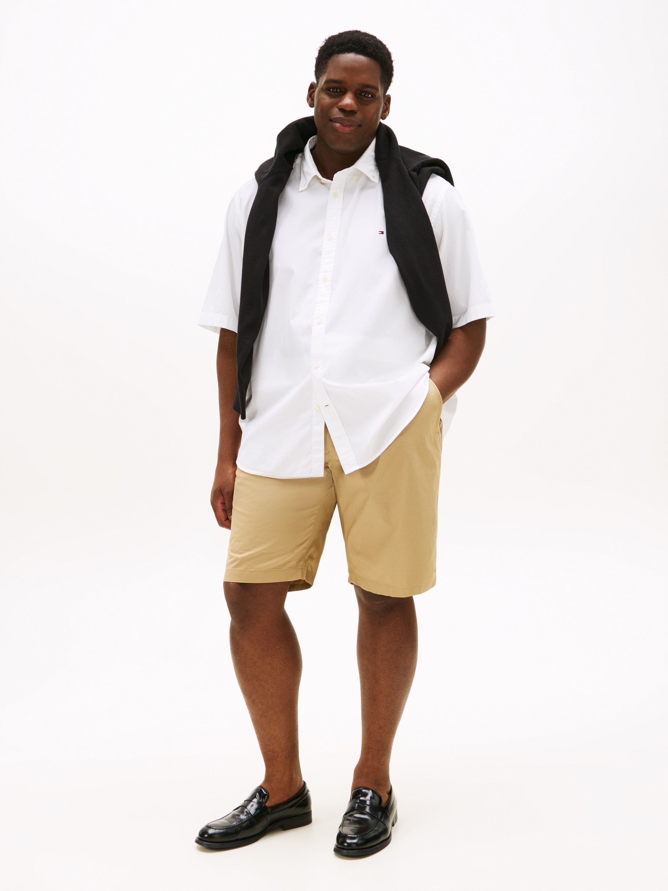 Tommy Hilfiger Big & Tall Kurzarmhemd »BT-FLEX POPLIN SOLID S/S SHIRT-B«, Grosse Grössen