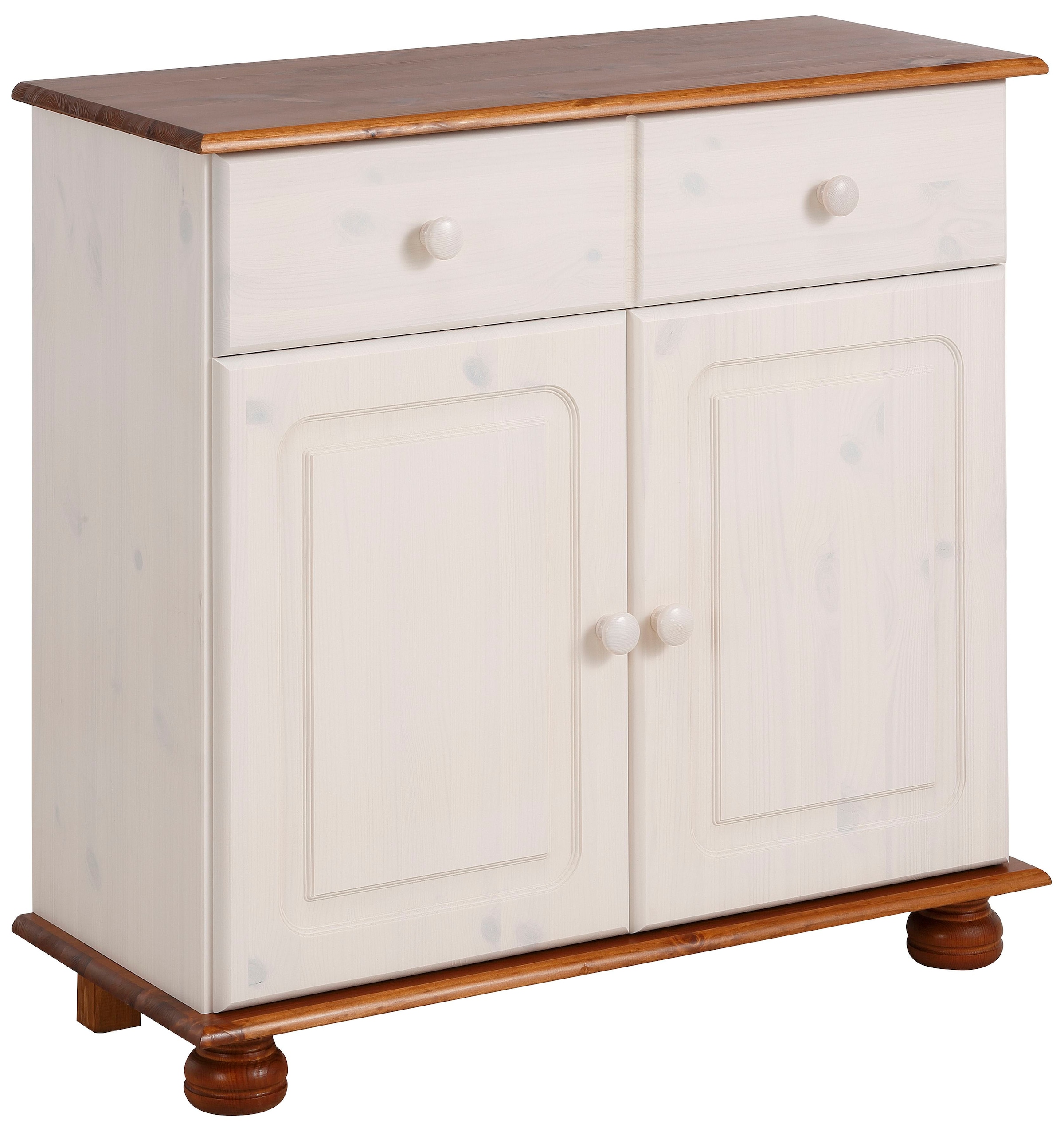Home affaire Sideboard »Mette«, Kommode mit gefrästen, kugelförmigen Füssen, Breite 80 cm