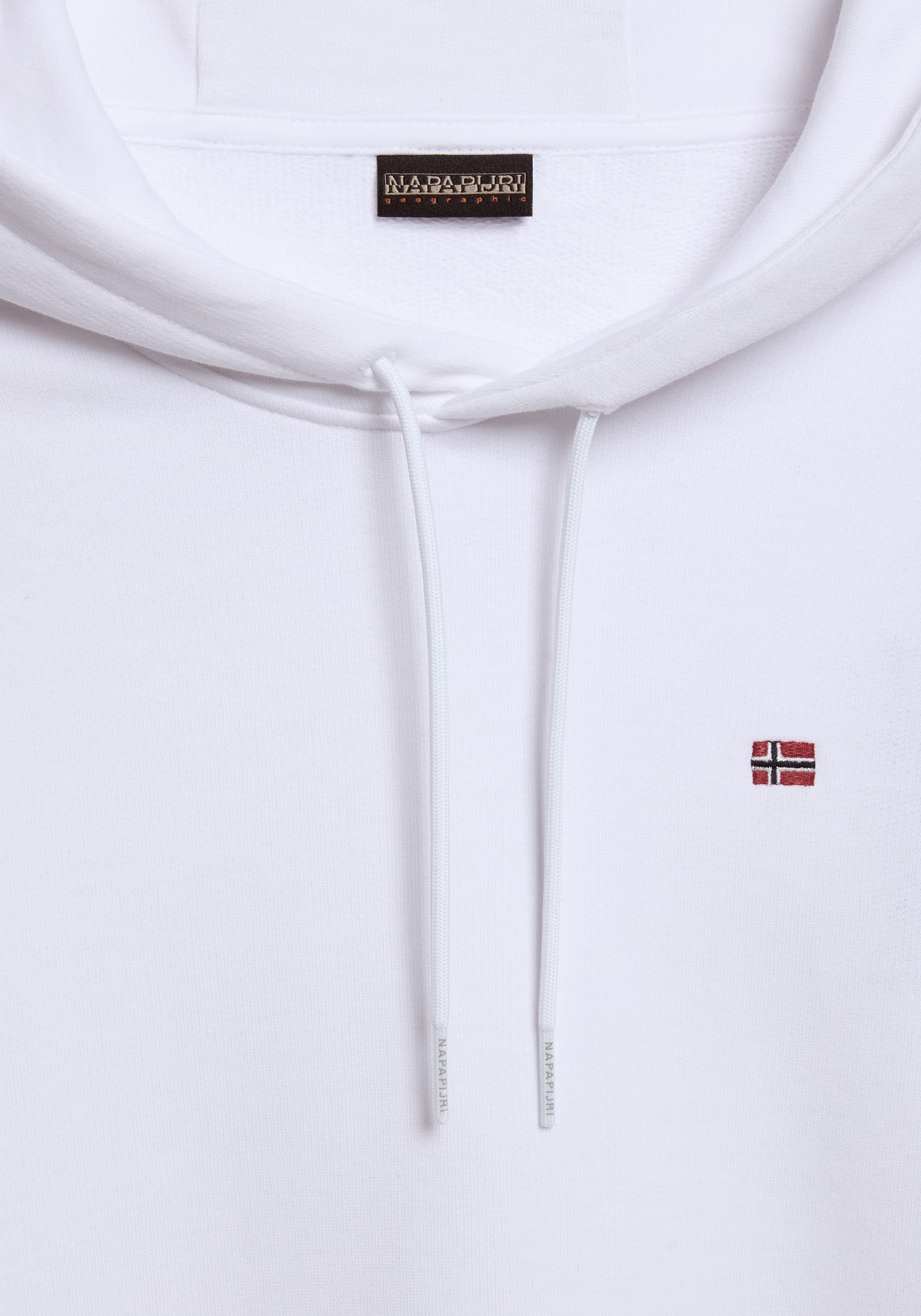 Napapijri Kapuzensweatshirt »BALIS H SUM BLU MARINE«, Mit Markenlabel an der Seite; mit Rippbündchen an Saum und Ärmeln