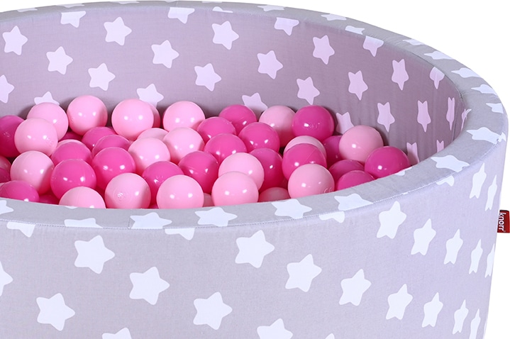 Knorrtoys® Bällebad »Soft, Grey White Stars«, mit 300 Bällen soft pink; Made in Europe