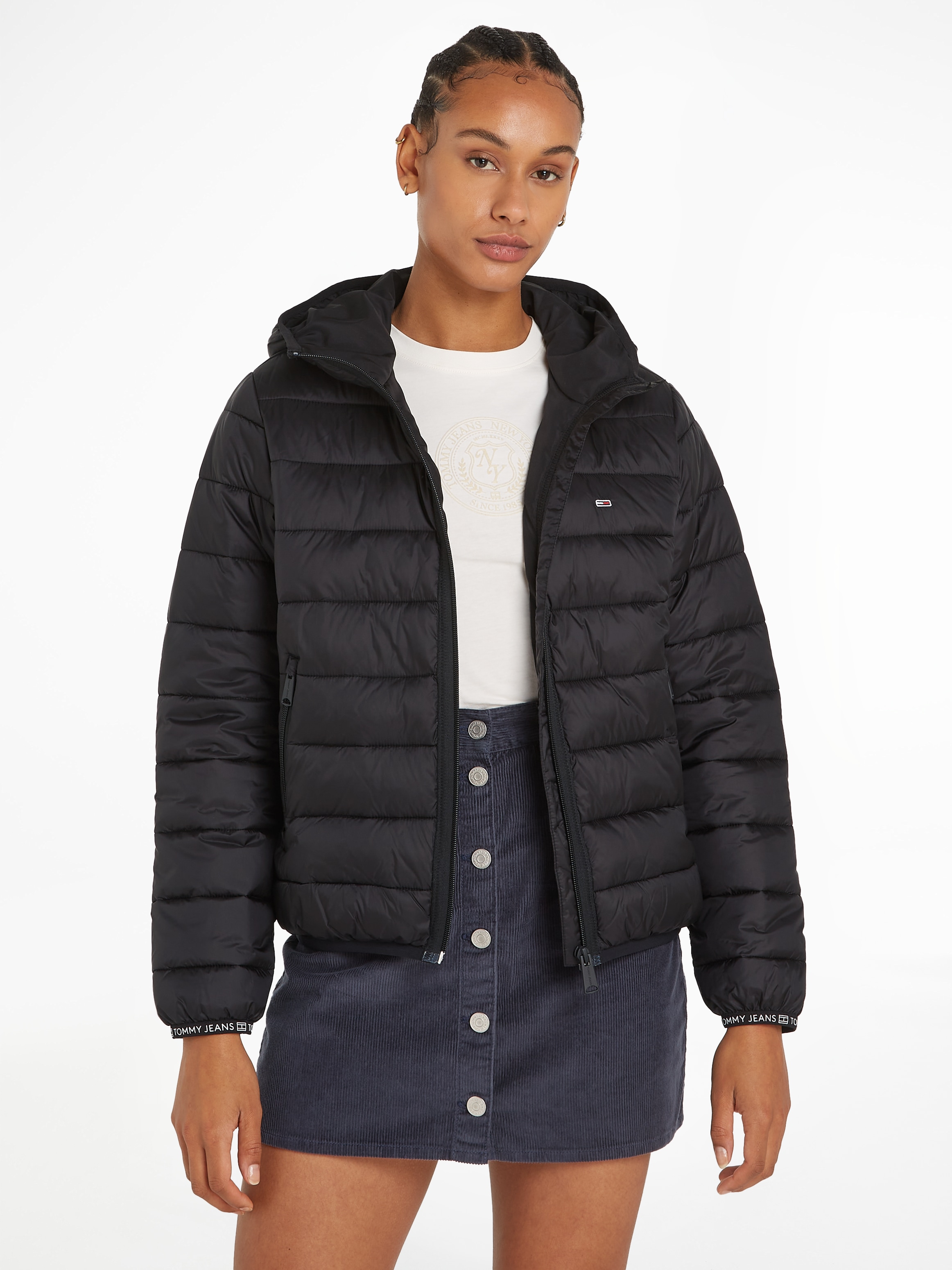 Steppjacke »TJW QUILTED TAPE HOOD JACKET EXT«, mit Kapuze, Grosse Grössen