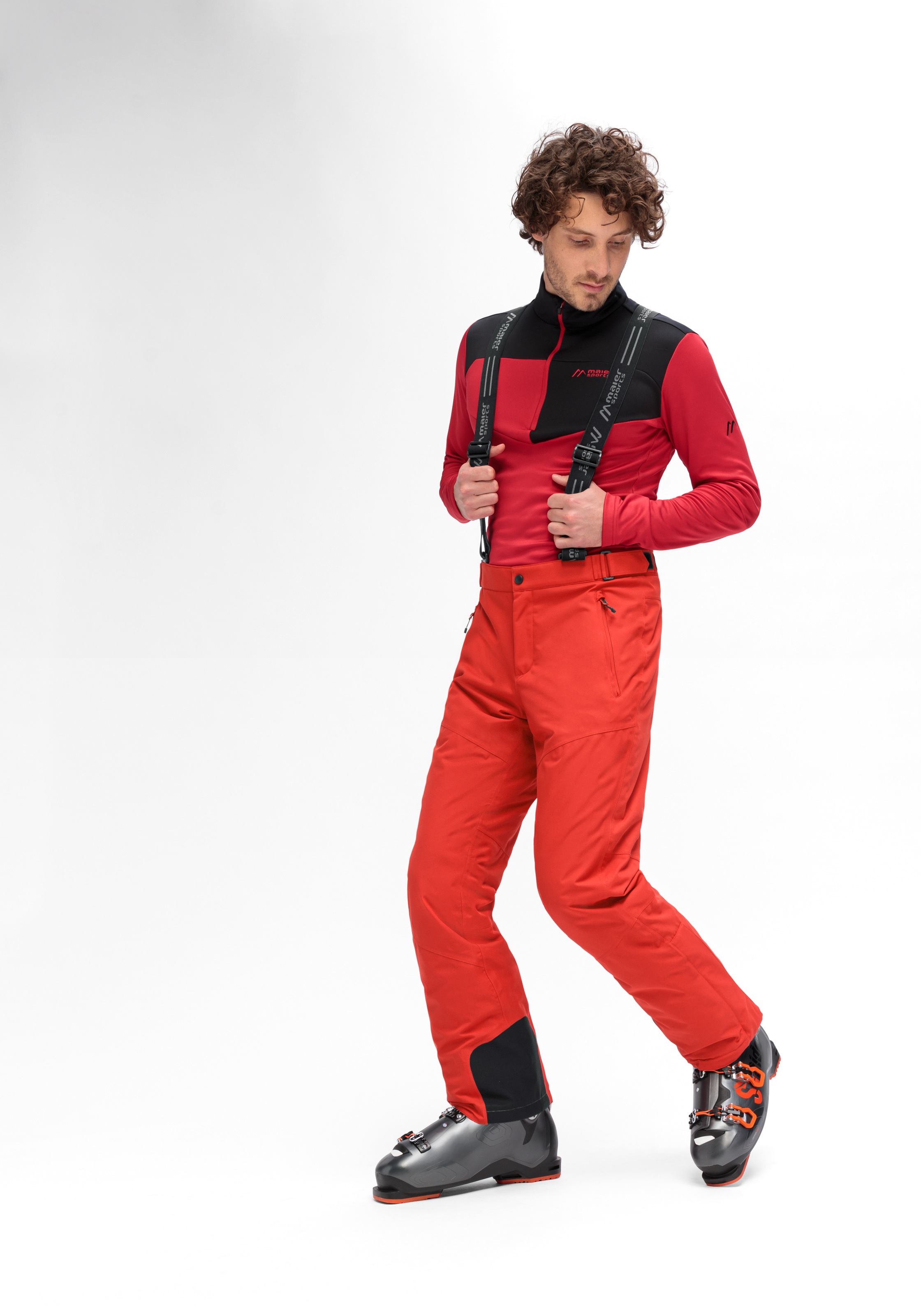 Maier Sports Skihose »Anton 2.1«, Herren Schneehose mit Hosenträgern, wind/wasserdicht, Regular Fit
