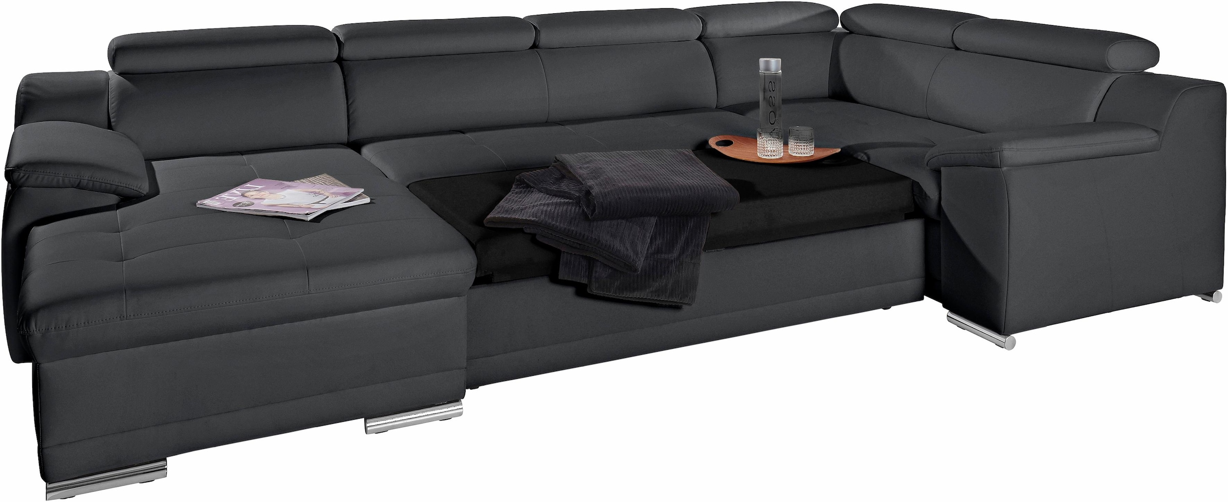 sit&more Wohnlandschaft »Top Andiamo U-Form«, mit Kopfteilverstellung, wahlweise mit Bettfunktion