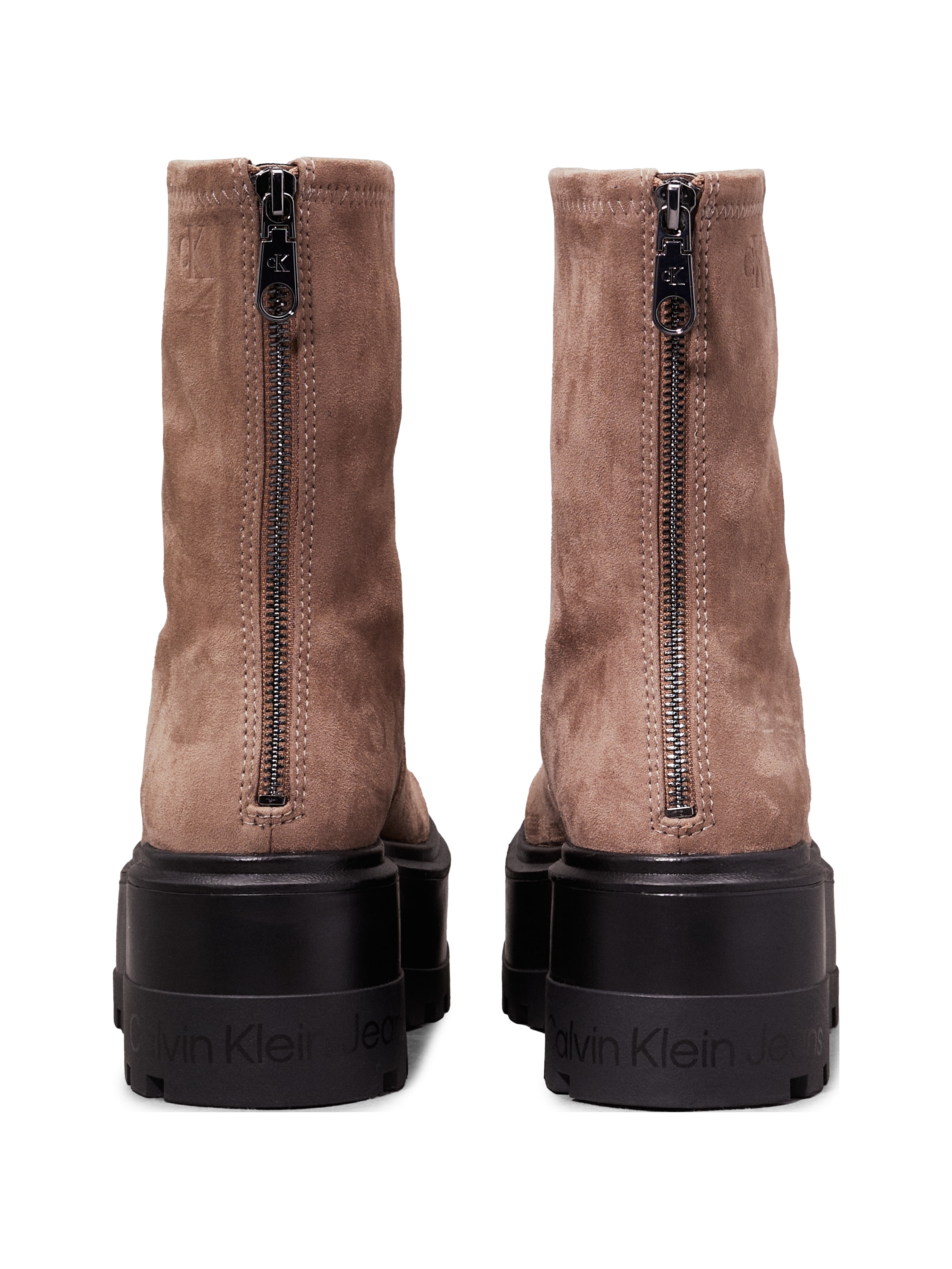 Calvin Klein Jeans Stiefelette »FLATFORM ZIP MG SS«, Plateau, Herbstmode, Boots, mit praktischem Fersenreissverschluss