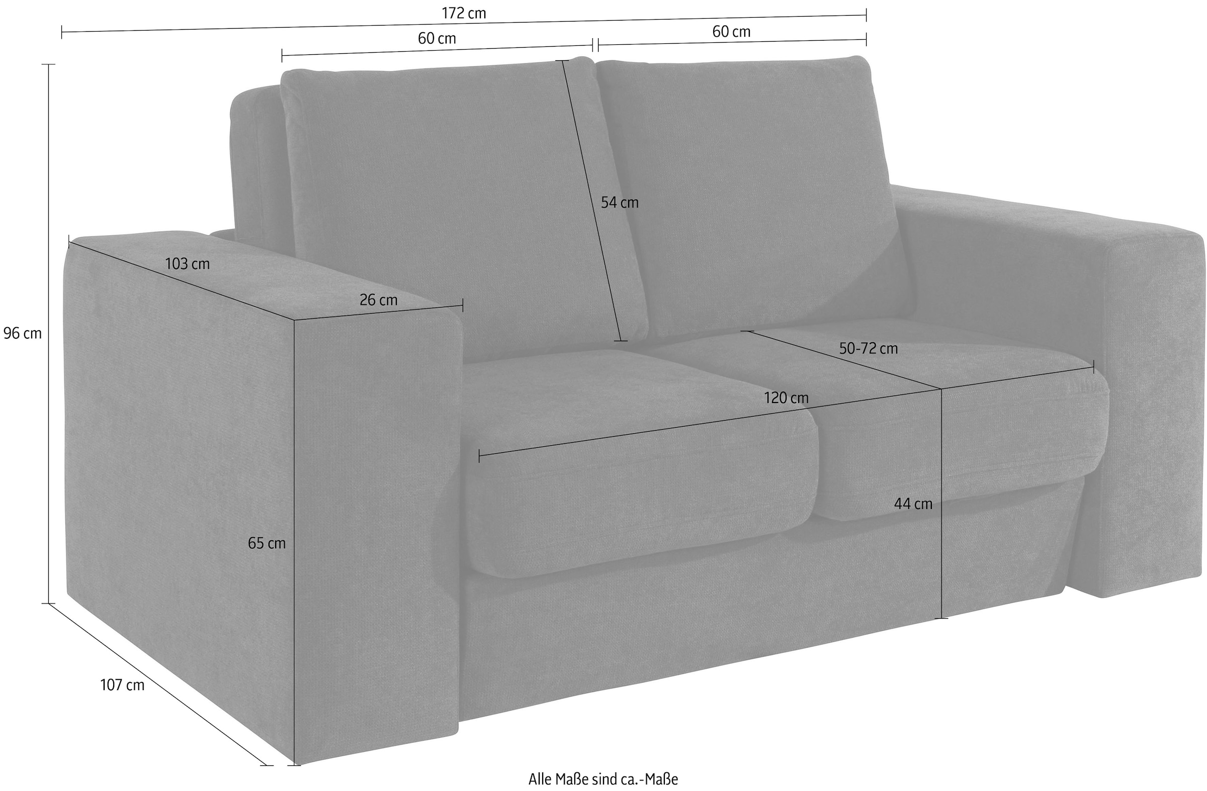 LOOKS by Wolfgang Joop 2-Sitzer »Looksv«, Verwandlungssofa: aus Sofa wird Sofa mit 2 Hockern