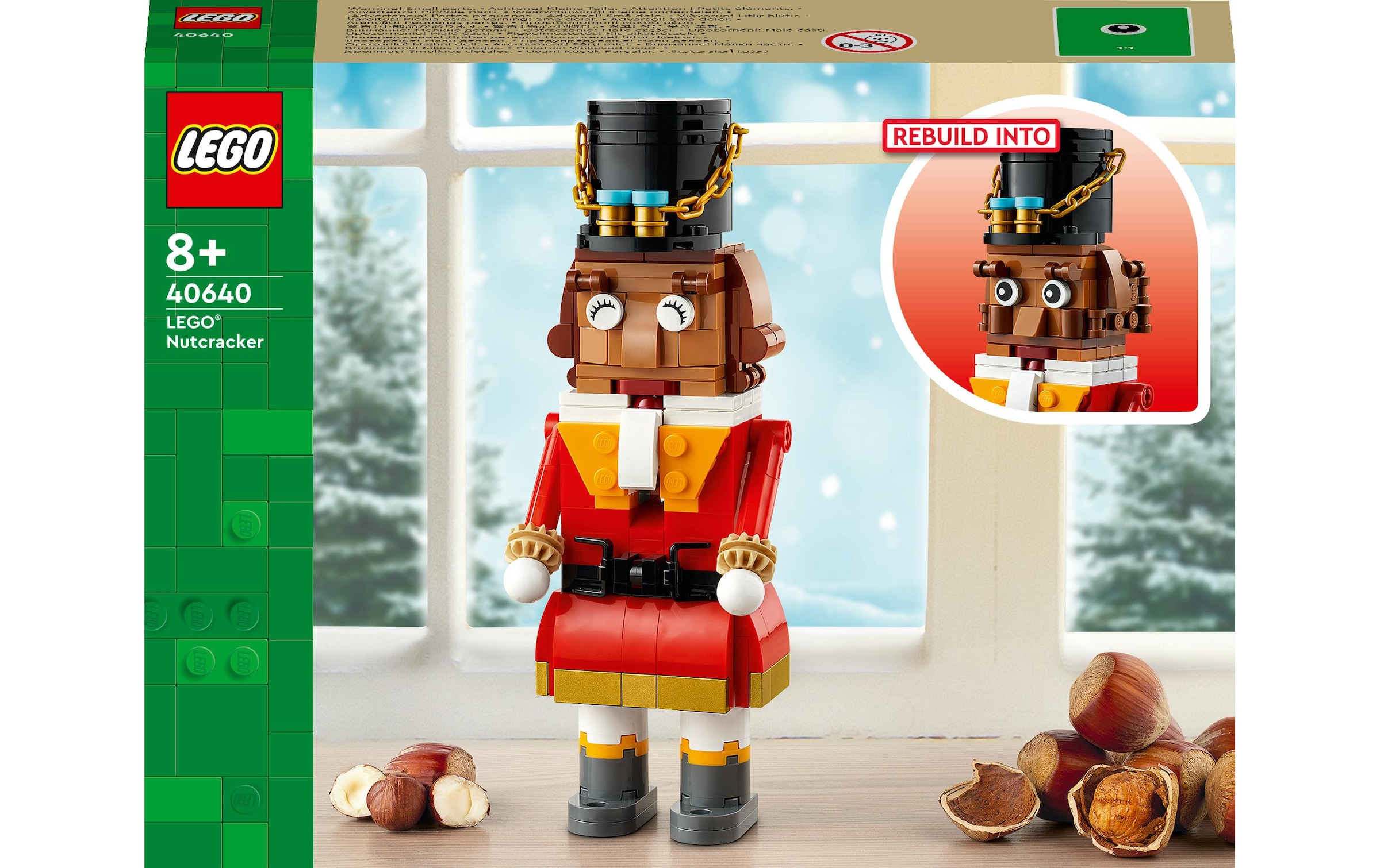 LEGO® Spielbausteine »Saisonal LEGO Nussknacker 40640«, (208 St.), Sie können sie mit dem Gesicht eines Mannes oder einer Frau bauen