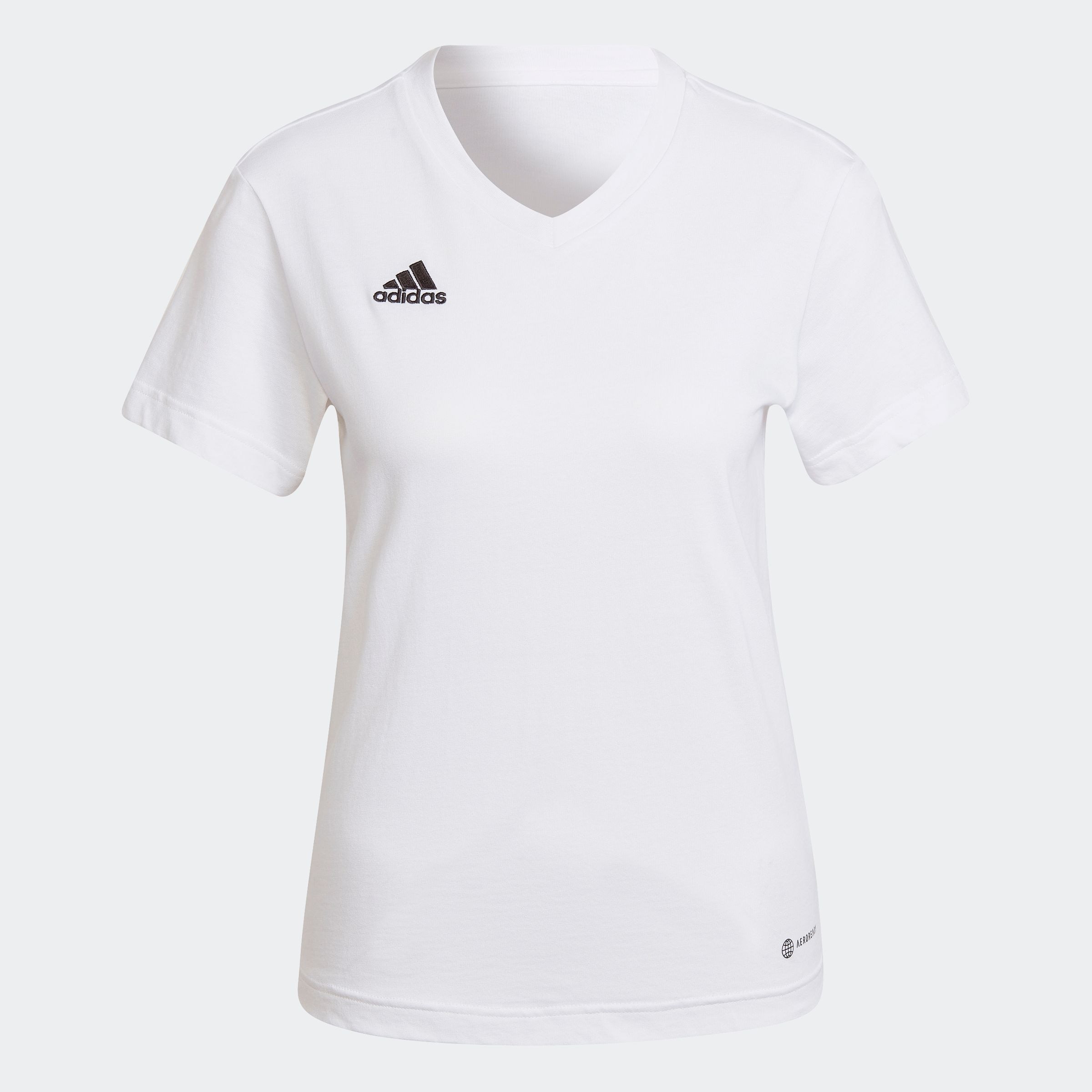 adidas Performance Trainingsshirt »ENT22 TEE W« mit V-Ausschnitt, Kurzarm, sportlicher Stil, aus Baumwolle