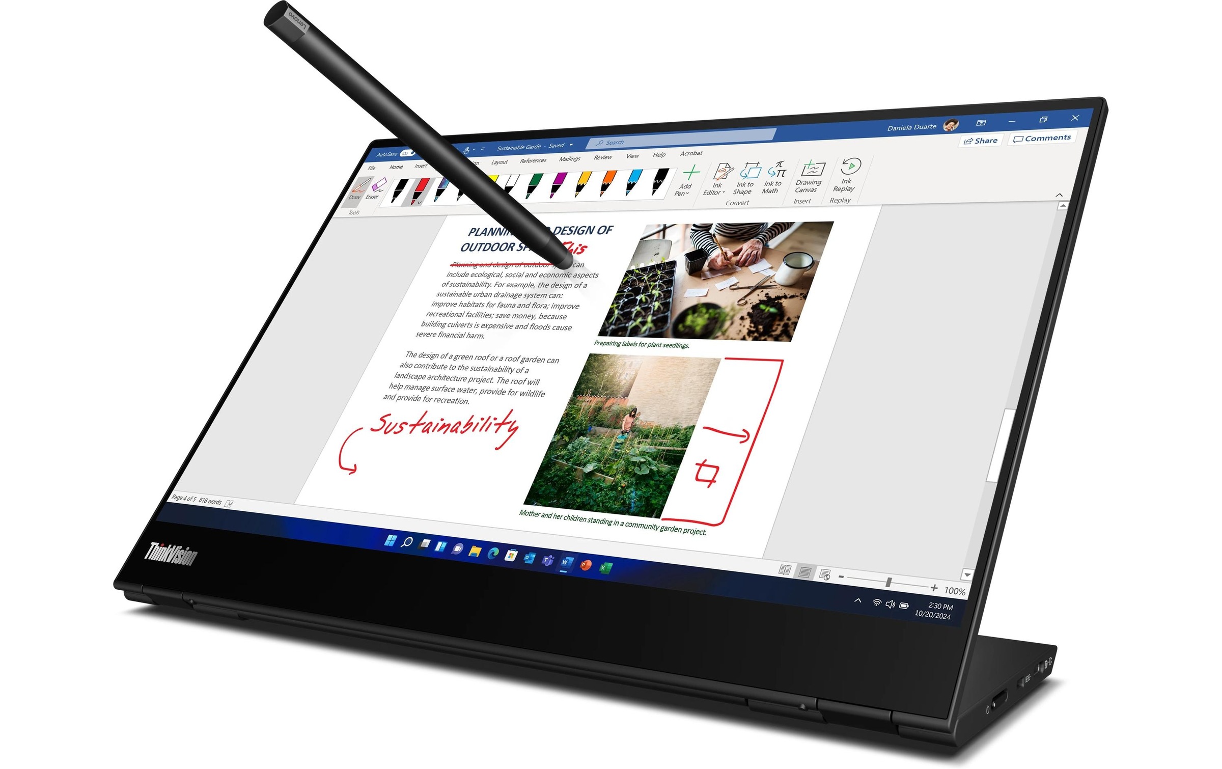 Lenovo LED-Monitor »ThinkVision M14t Gen. 2«, 35,42 cm/14 Zoll