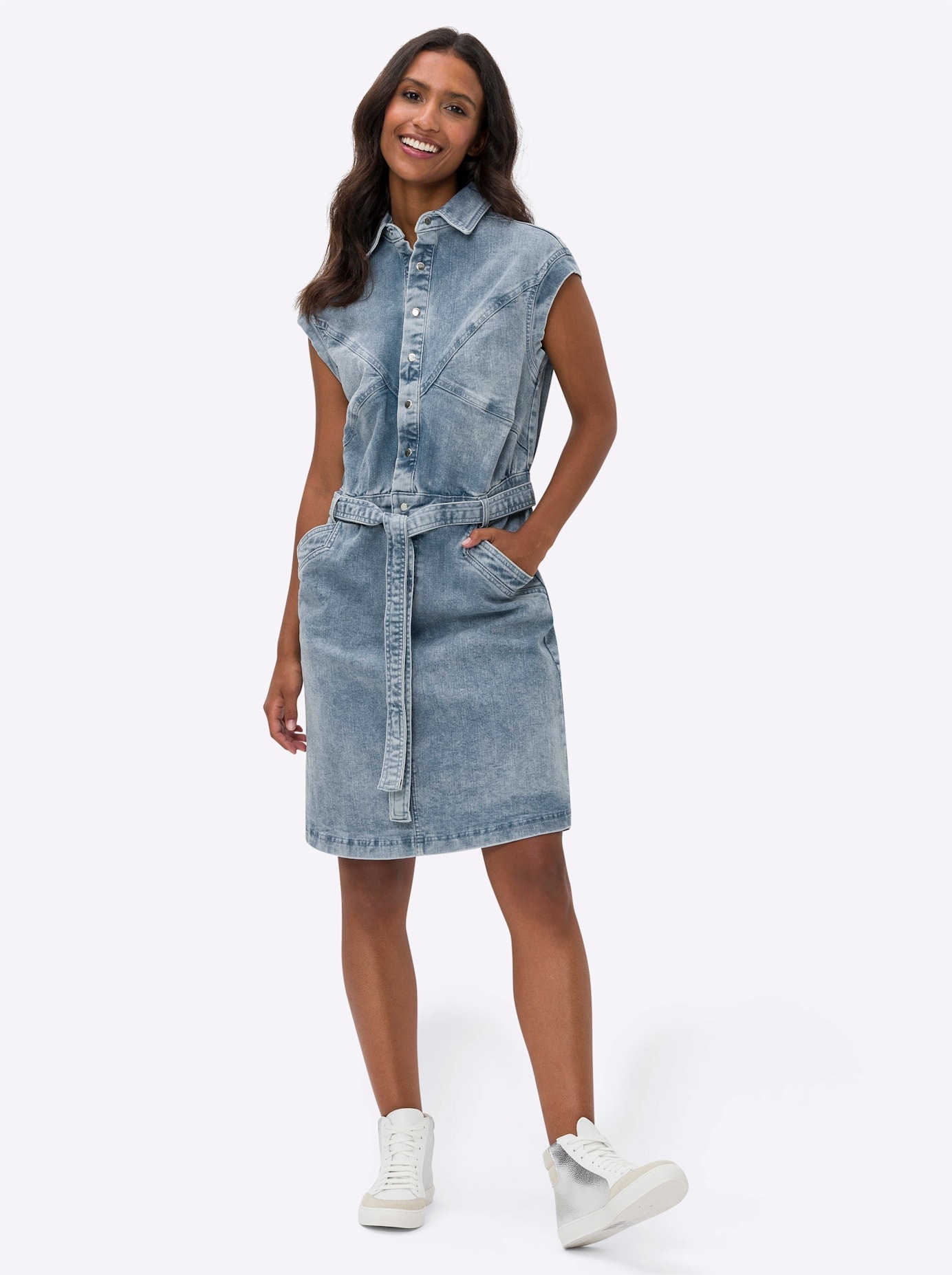 heine Jeanskleid "Jeans-Kleid" Eingrifftaschen