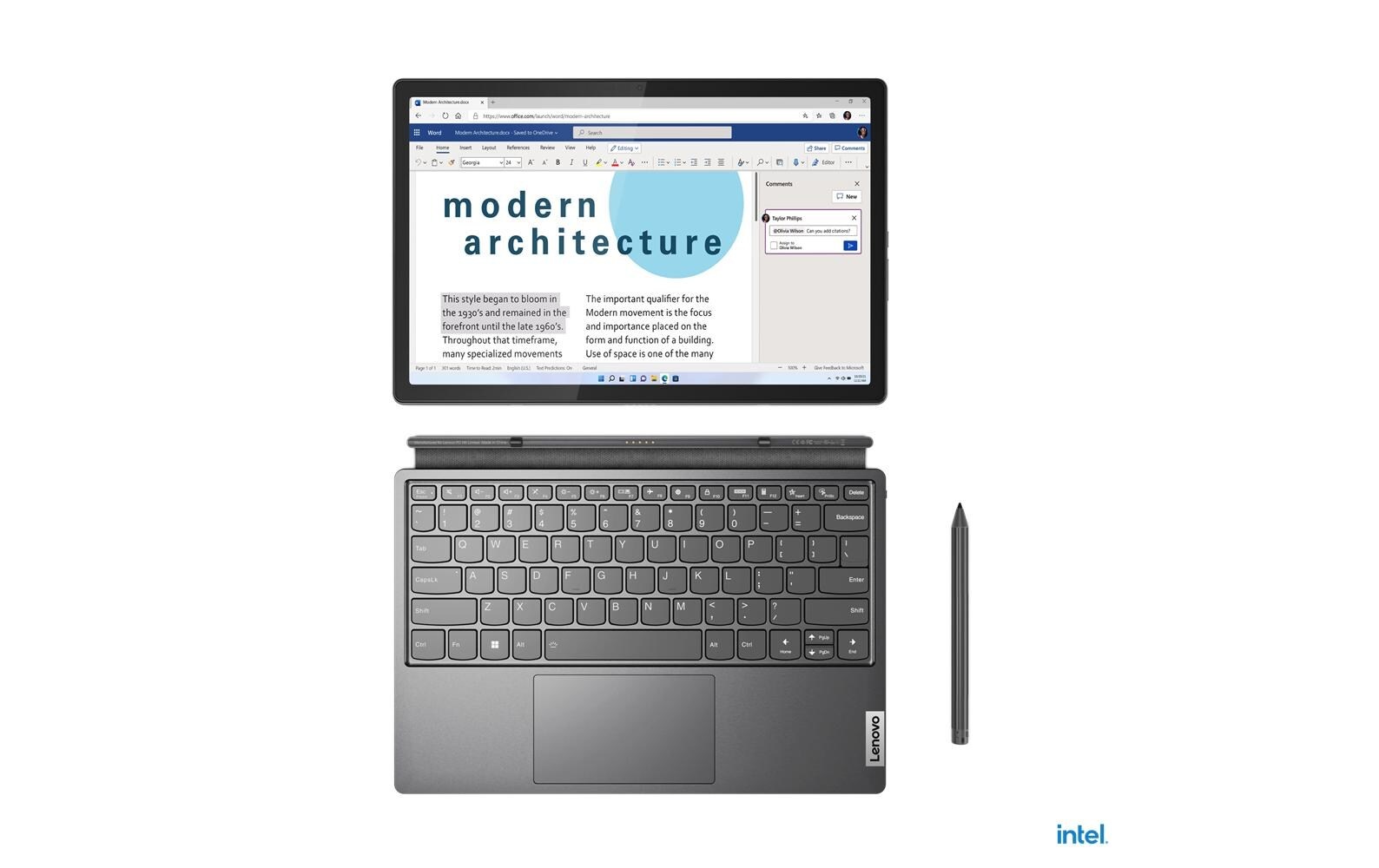 Lenovo Convertible Notebook »IdeaPad Duet 5 12IA«, 31,37 cm, / 12,4 Zoll, Intel, Core i5, Iris Xe Graphics, 512 GB SSD