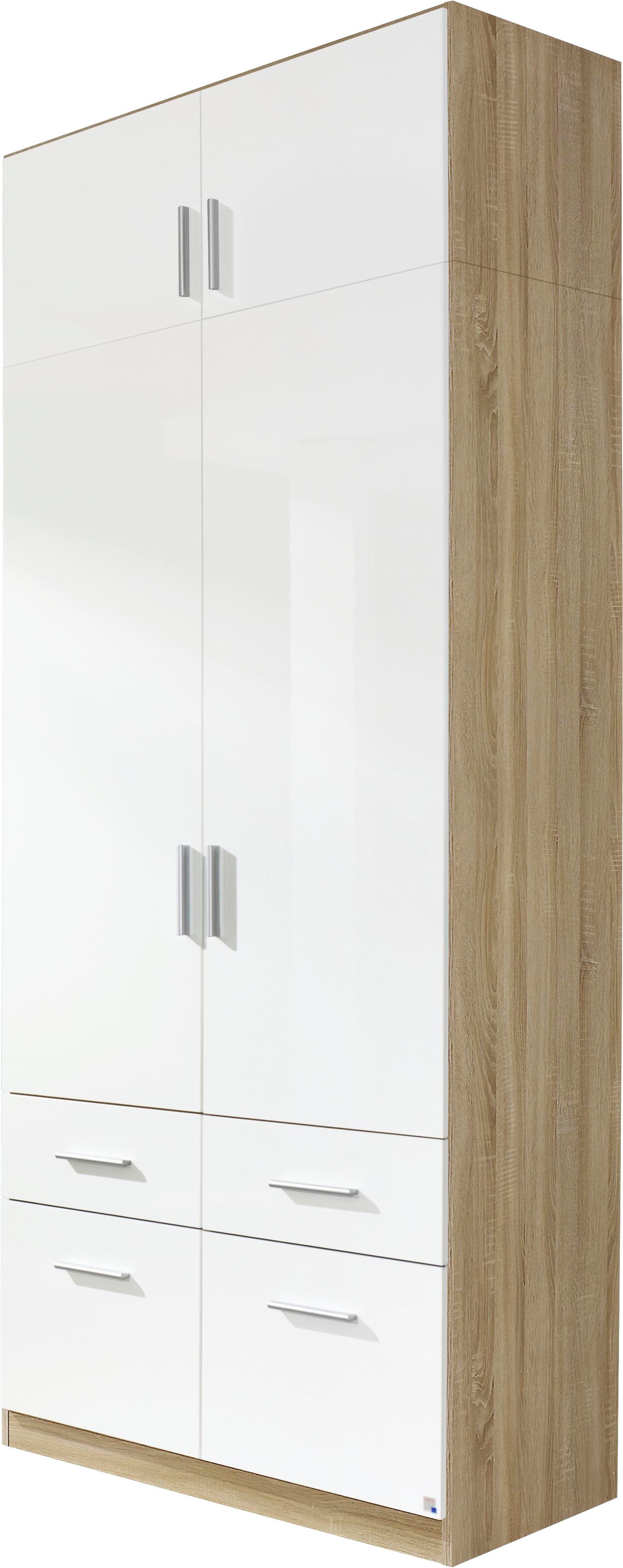 rauch Drehtürenschrank "Kleiderschrank Schrank Garderobe Schlafzimmerschrank CELLE" in 4 Breiten und 2 Höhen, optional mit Schubkästen MADE IN GERMANY
