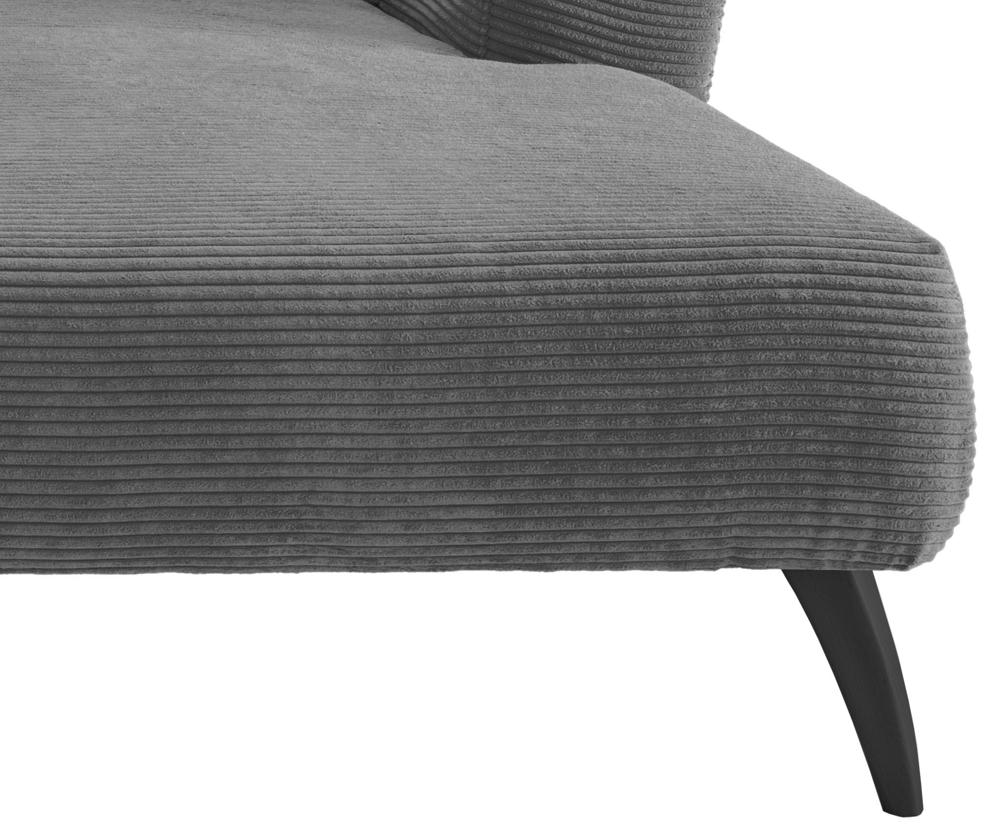 INOSIGN Ecksofa »Colori Polstermöbel mit zeitlos eleganter Rückenführung. L-Form«, Holzfussfarbe wählbar, inkl. 4x Zierkissen