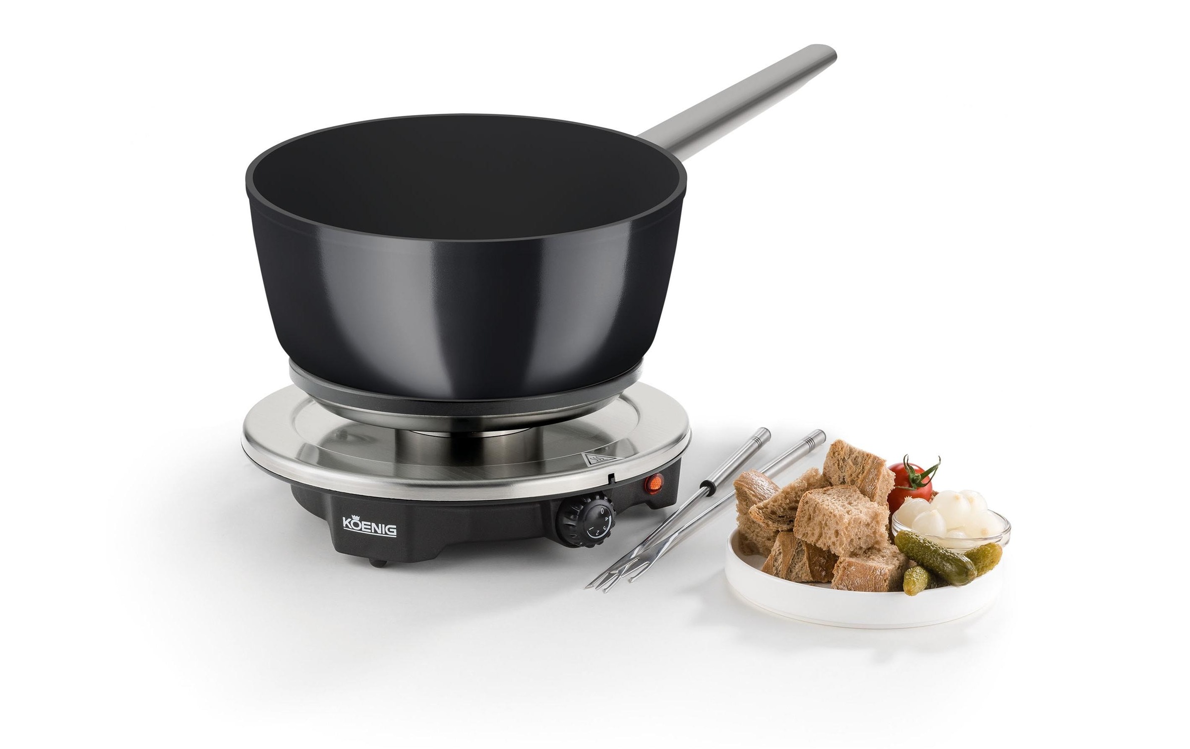 KOENIG Fondue »One for All 8 Teile, Chrom/Schwarz«