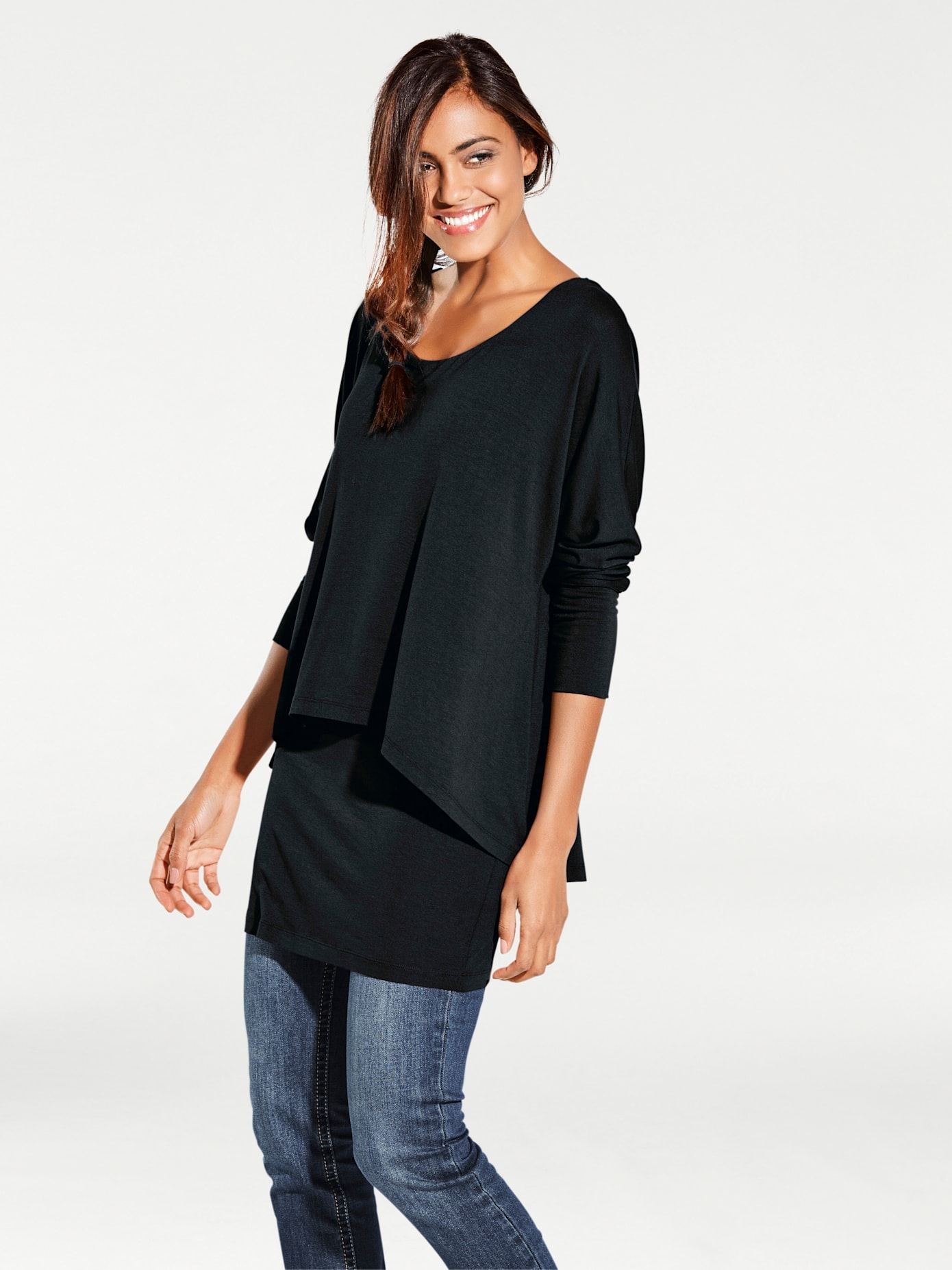 heine Rundhalsshirt »Rundhals-Shirt«, (1 tlg.)